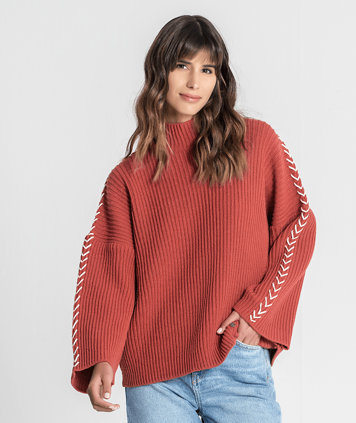 Camisola oversize canelada RÜGA