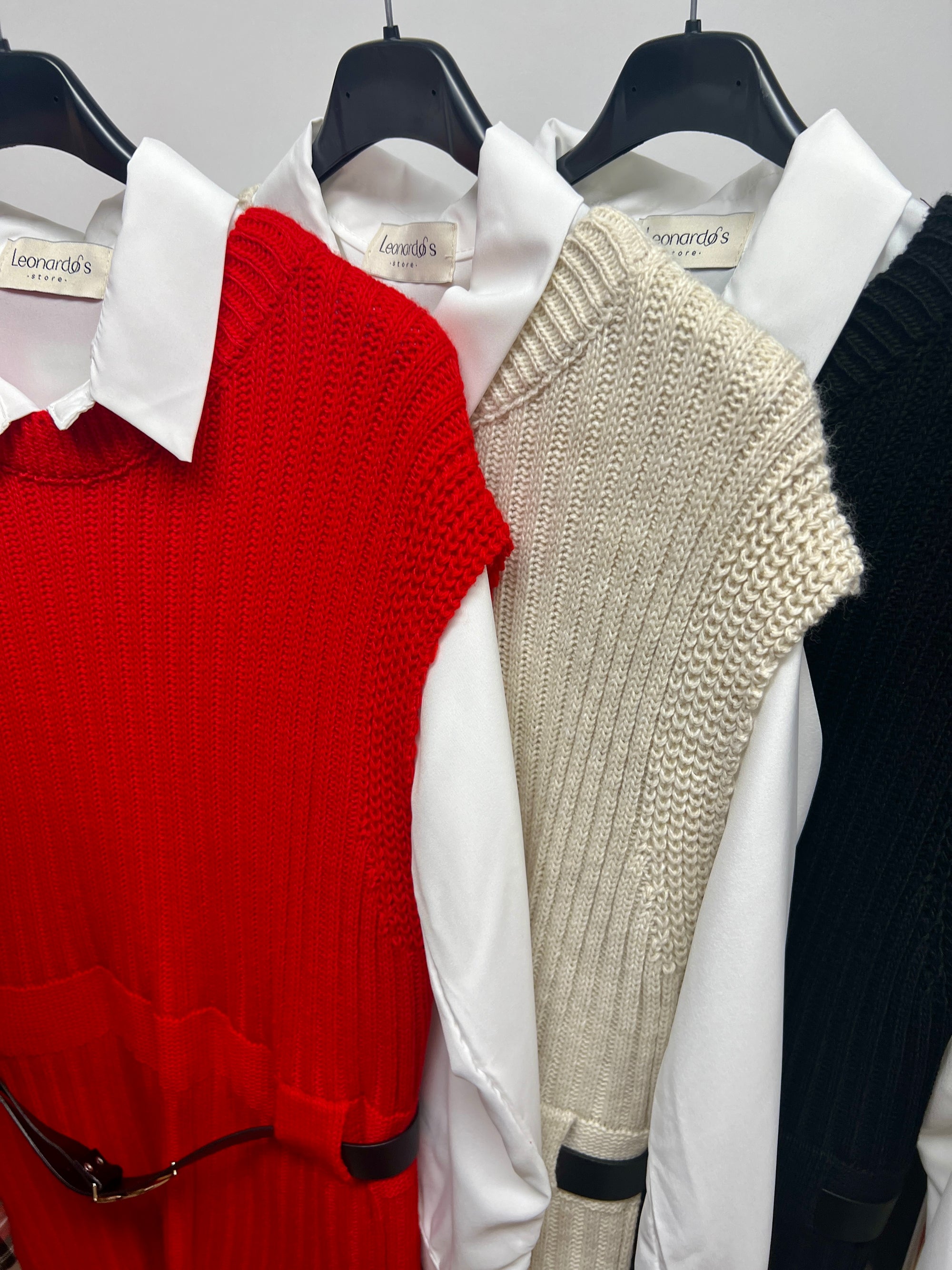 Knitted Dress + Shirt Set