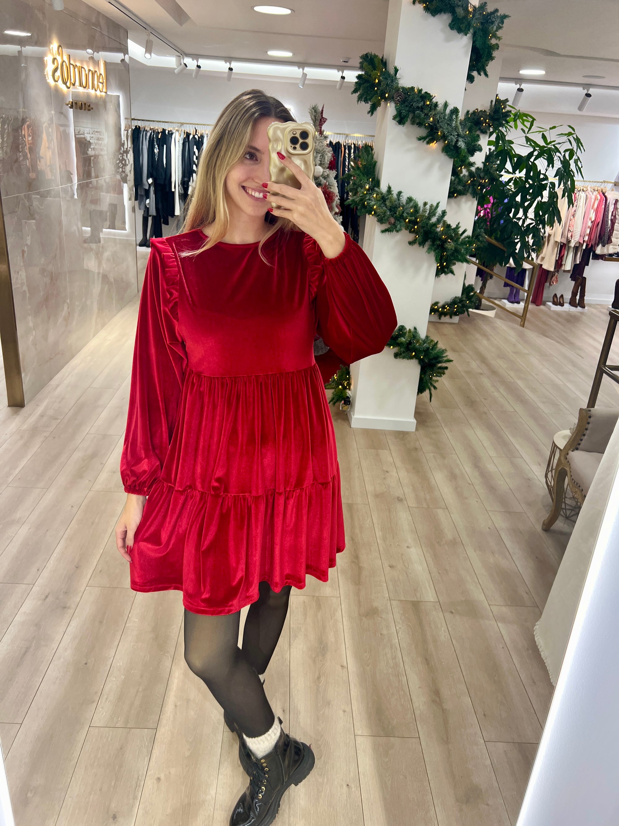 Short Velvet Dress