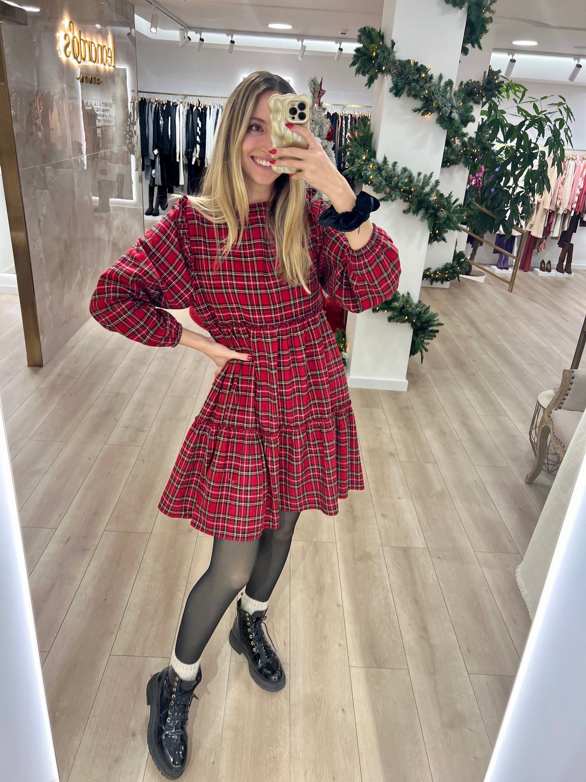 Vestido de franela a cuadros
