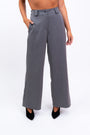 Straight-Cut Wide-Leg Trousers