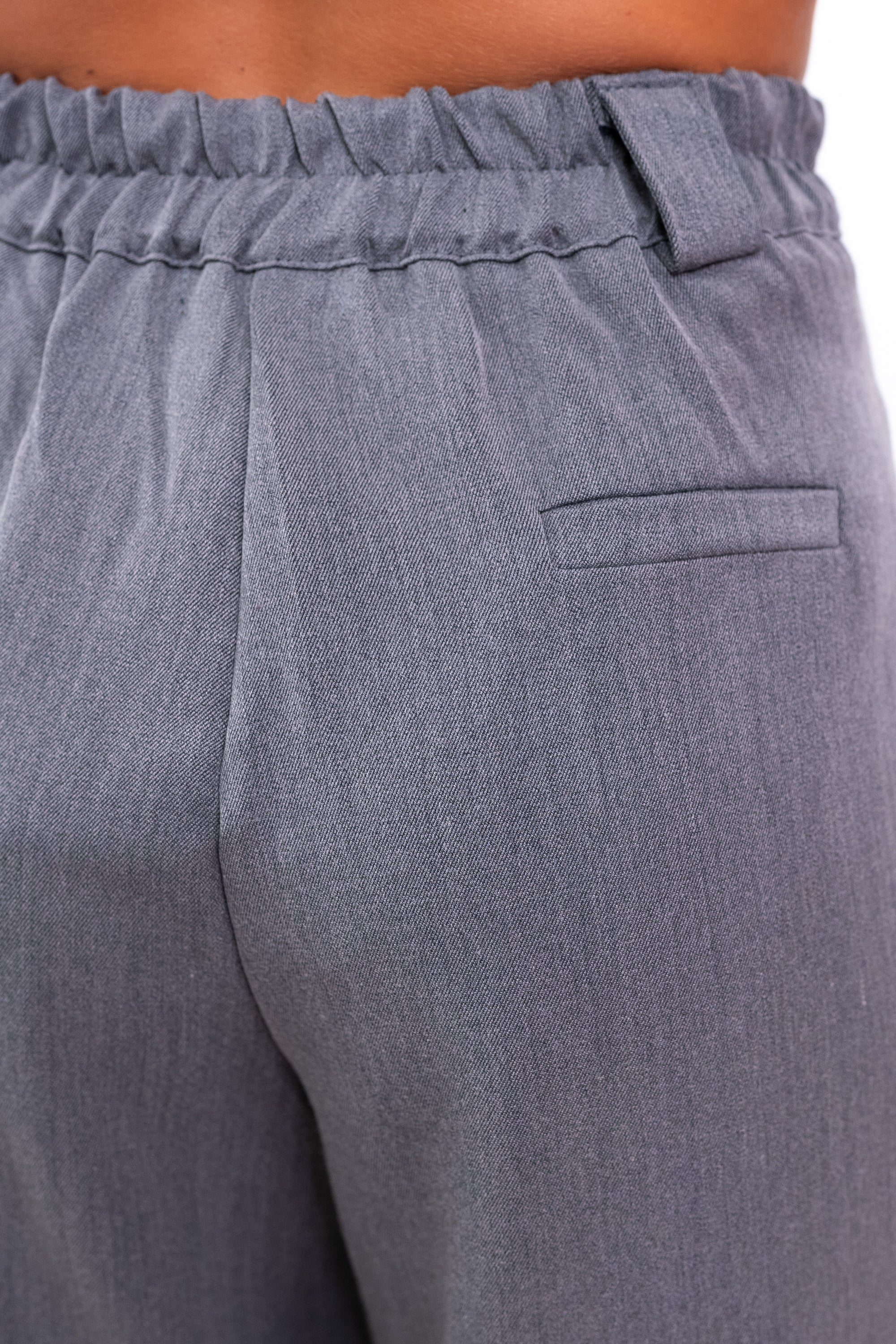 Straight-Cut Wide-Leg Trousers