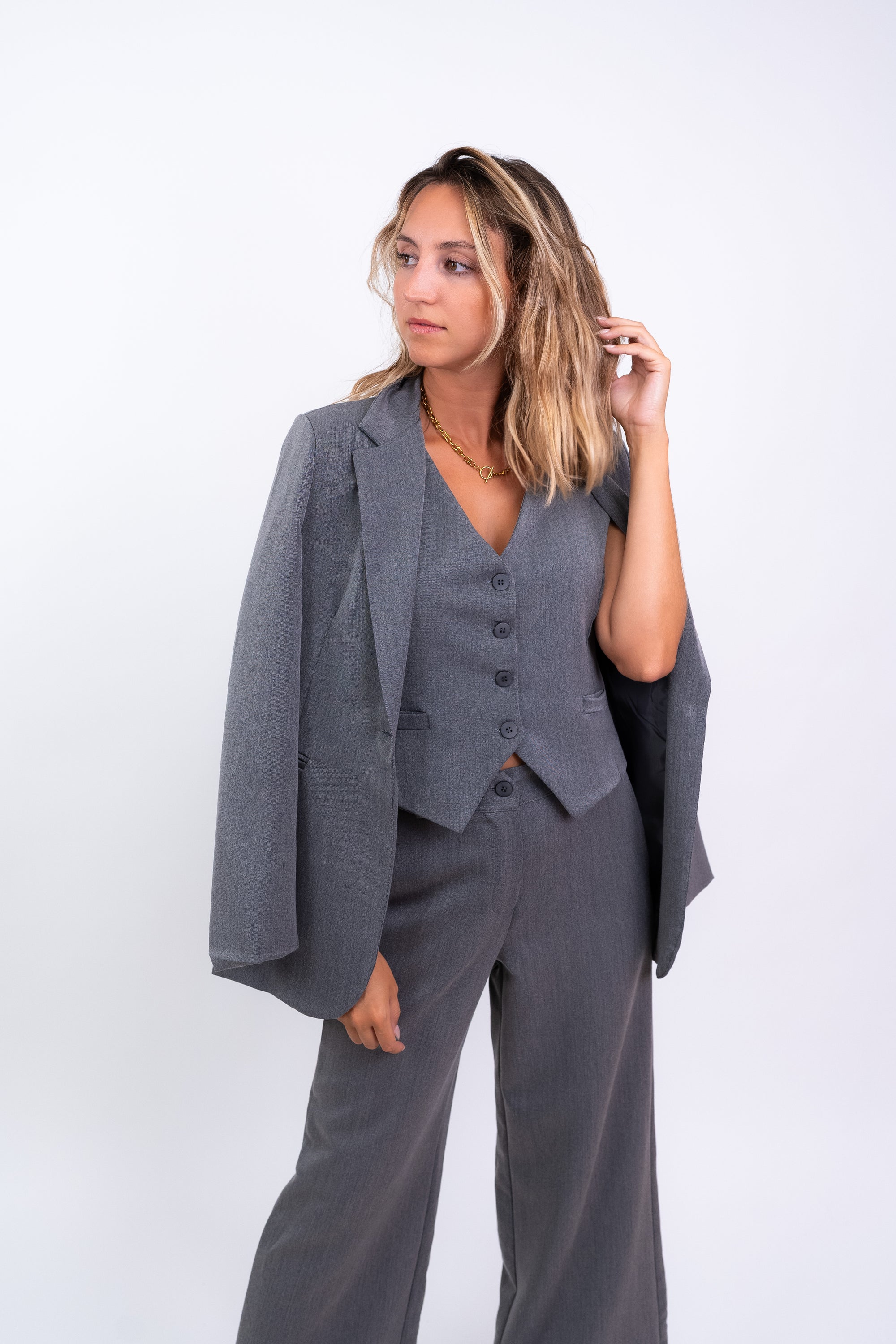 Blazer Cintado com Botão