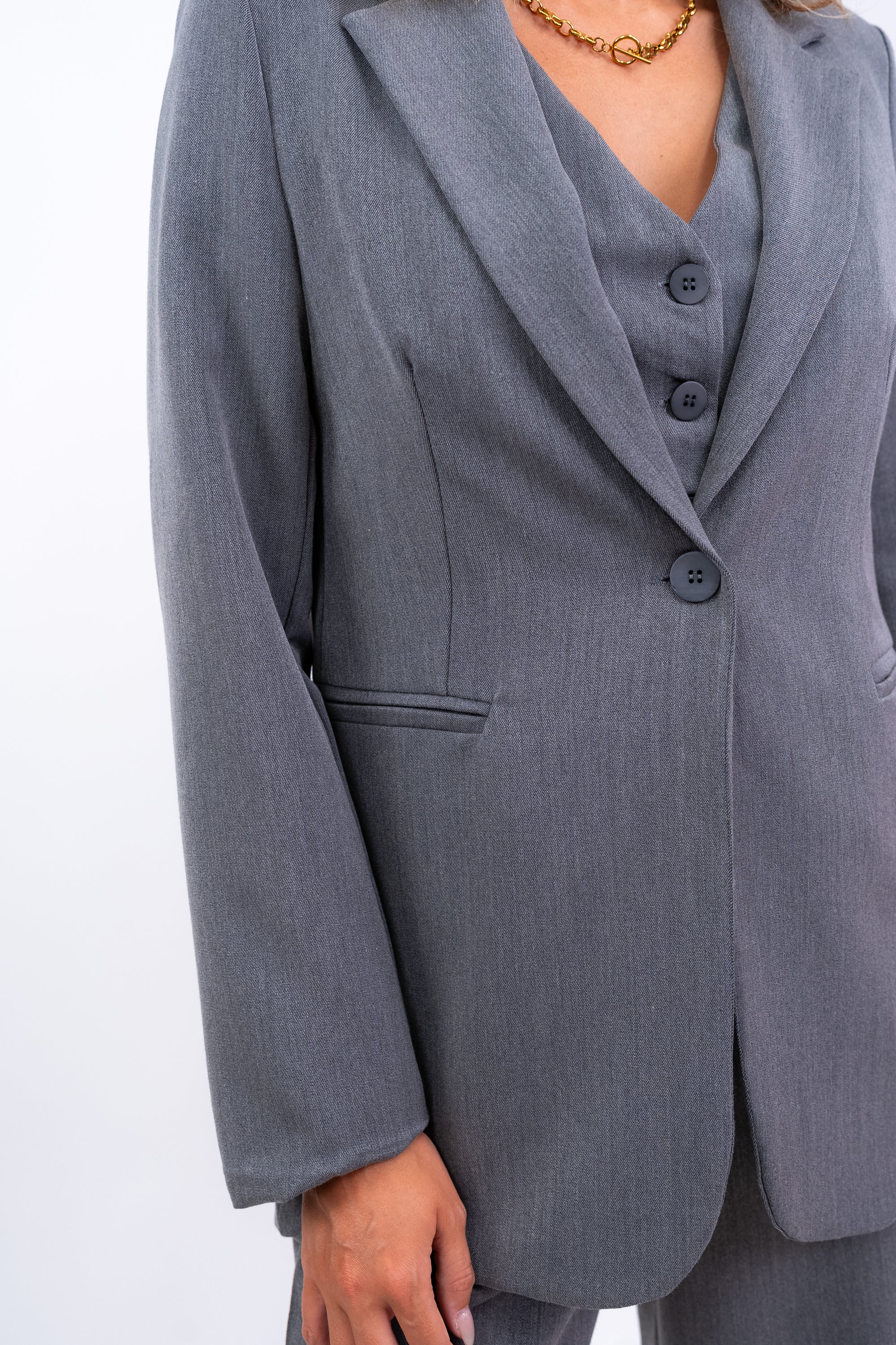 Blazer Cintado com Botão