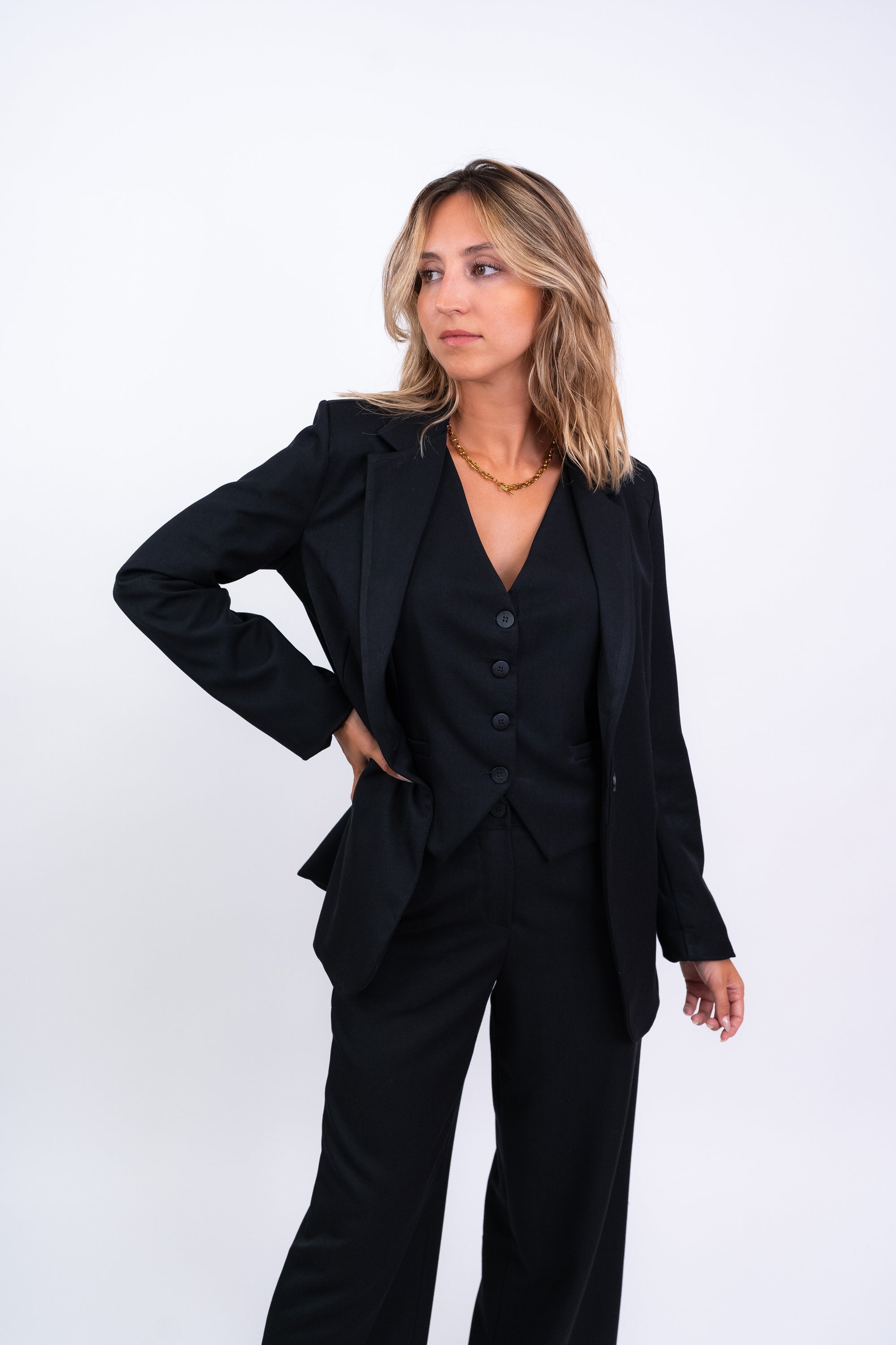 Blazer Cintado com Botão