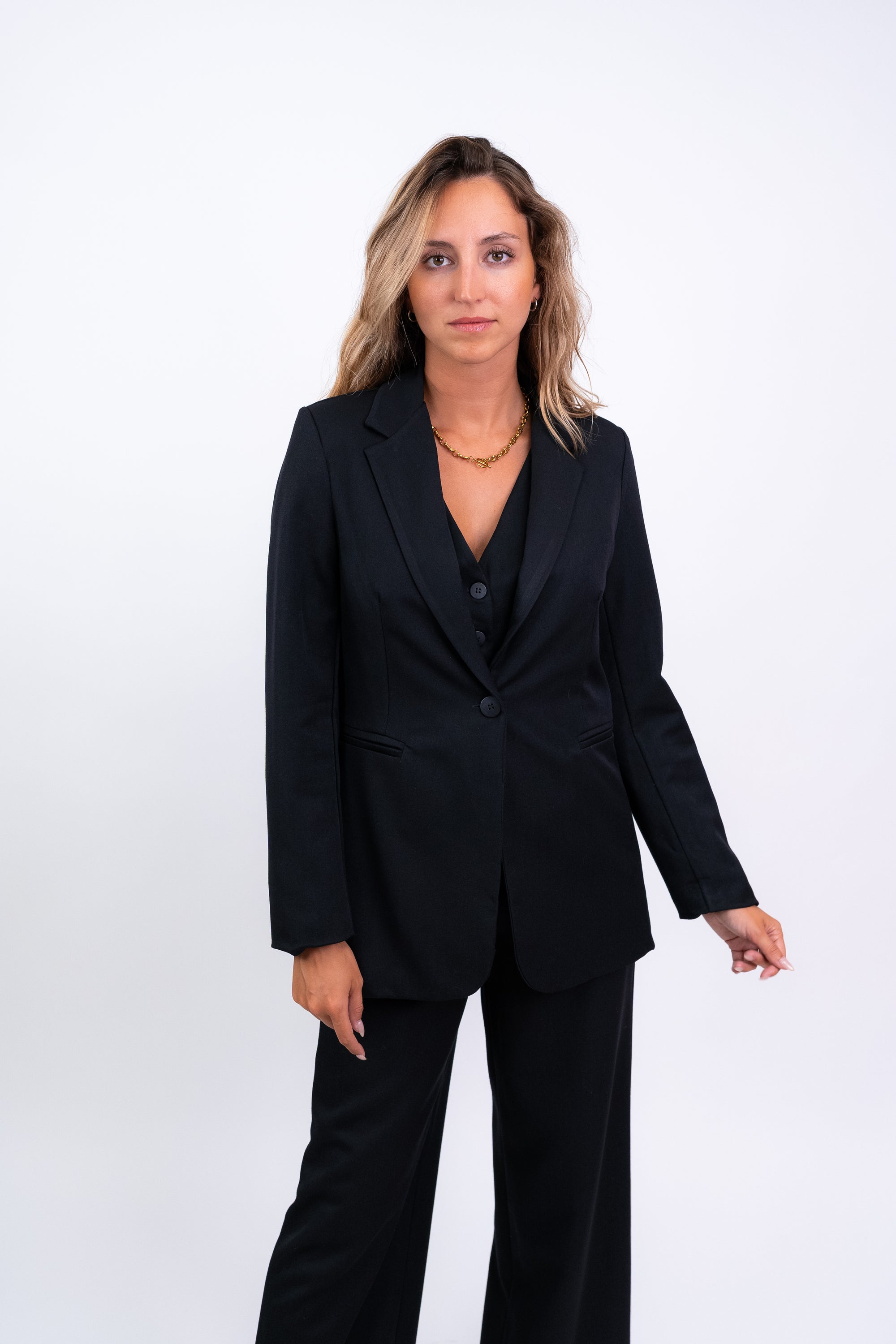 Fitted Blazer with Button