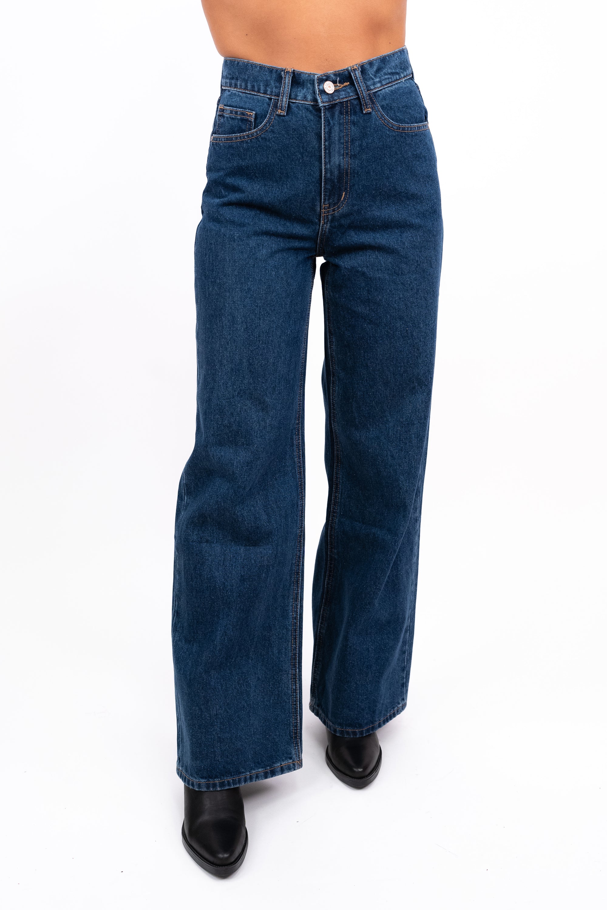 Jeans de pierna ancha de primera calidad