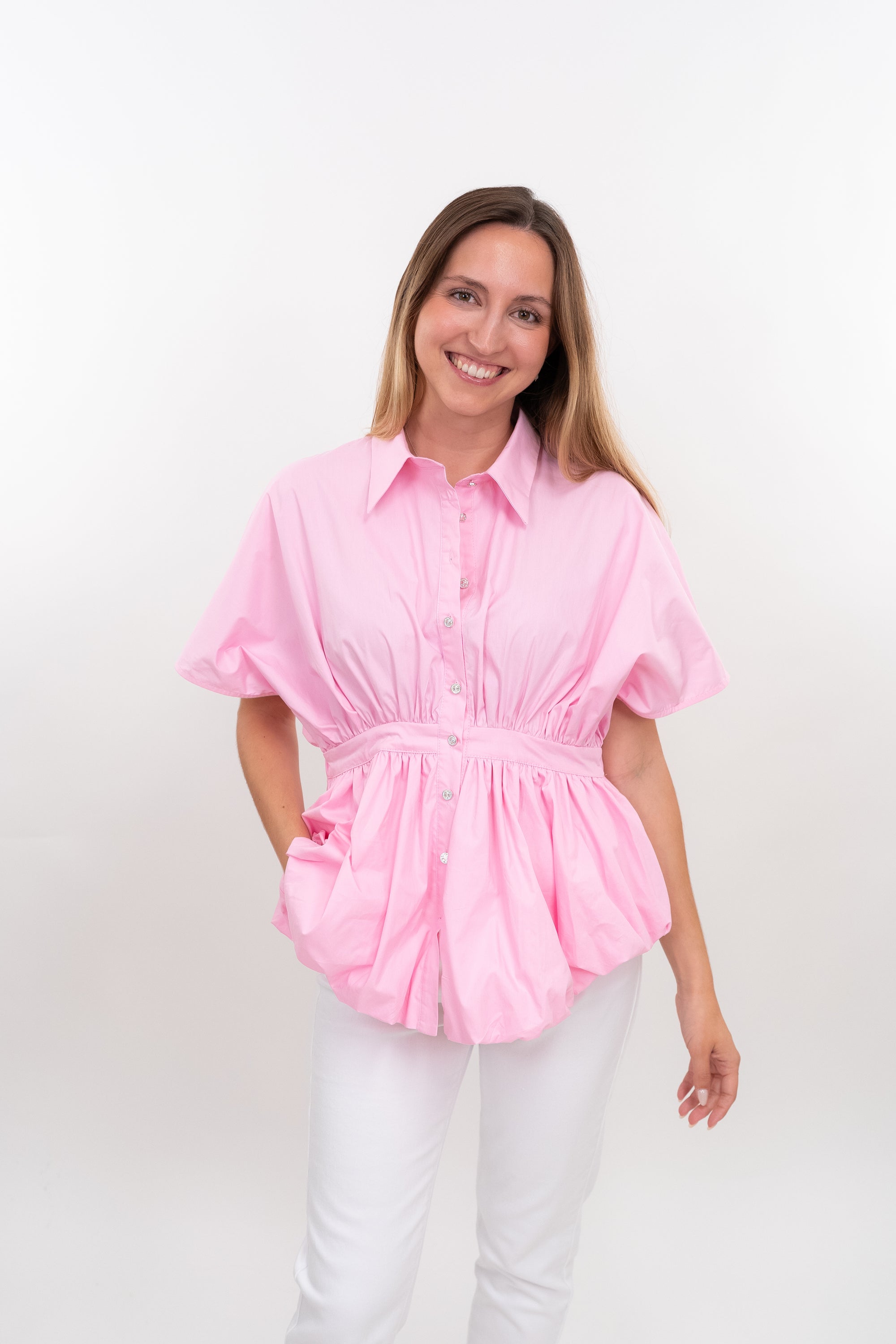 Camisa com Acabamento em Balão