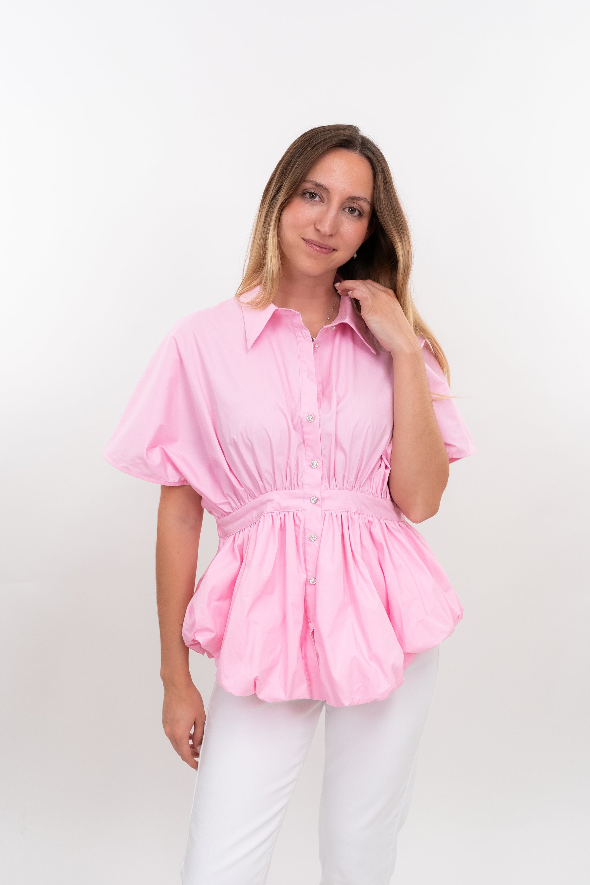 Camisa com Acabamento em Balão