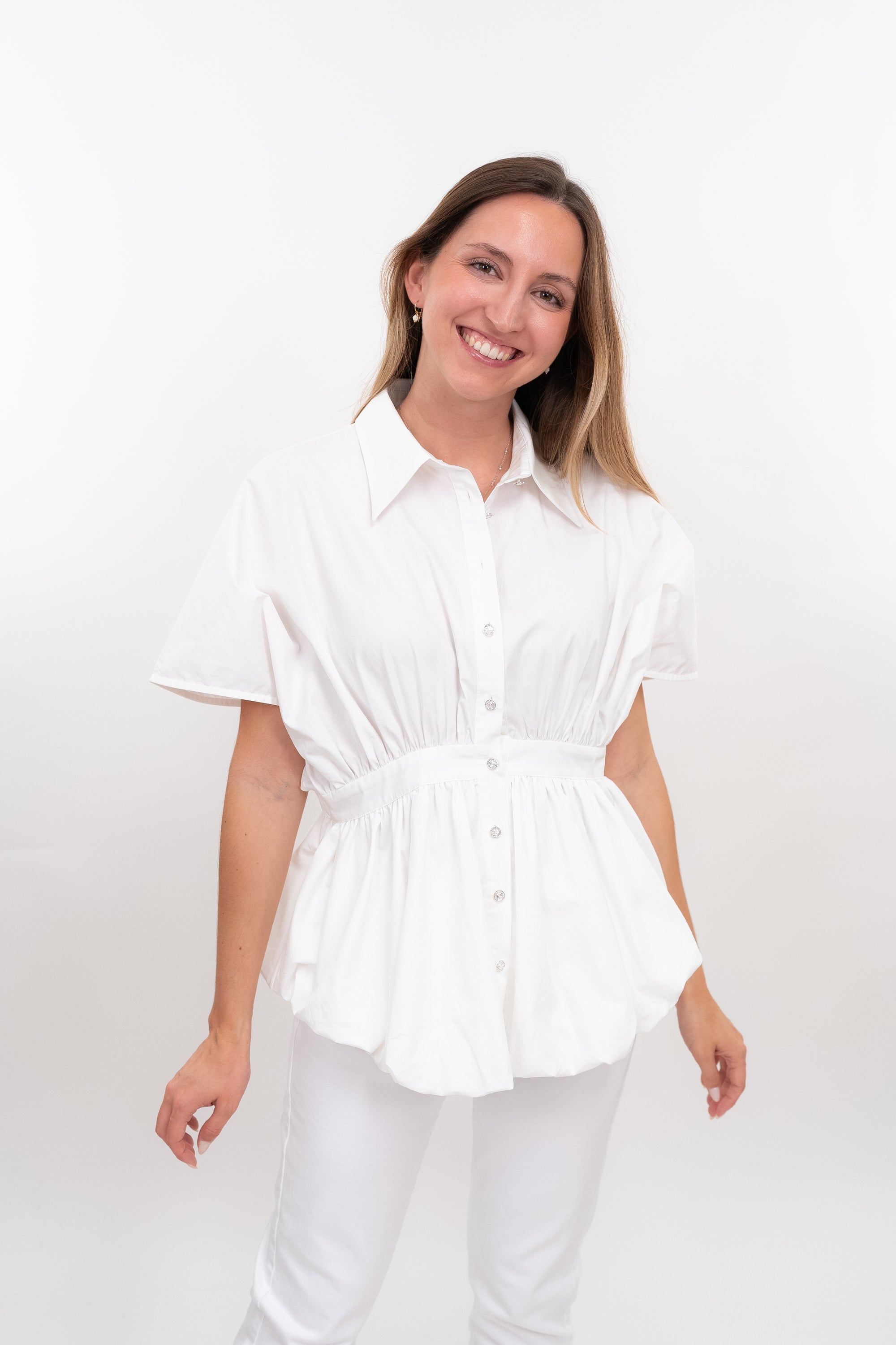 Camisa com Acabamento em Balão
