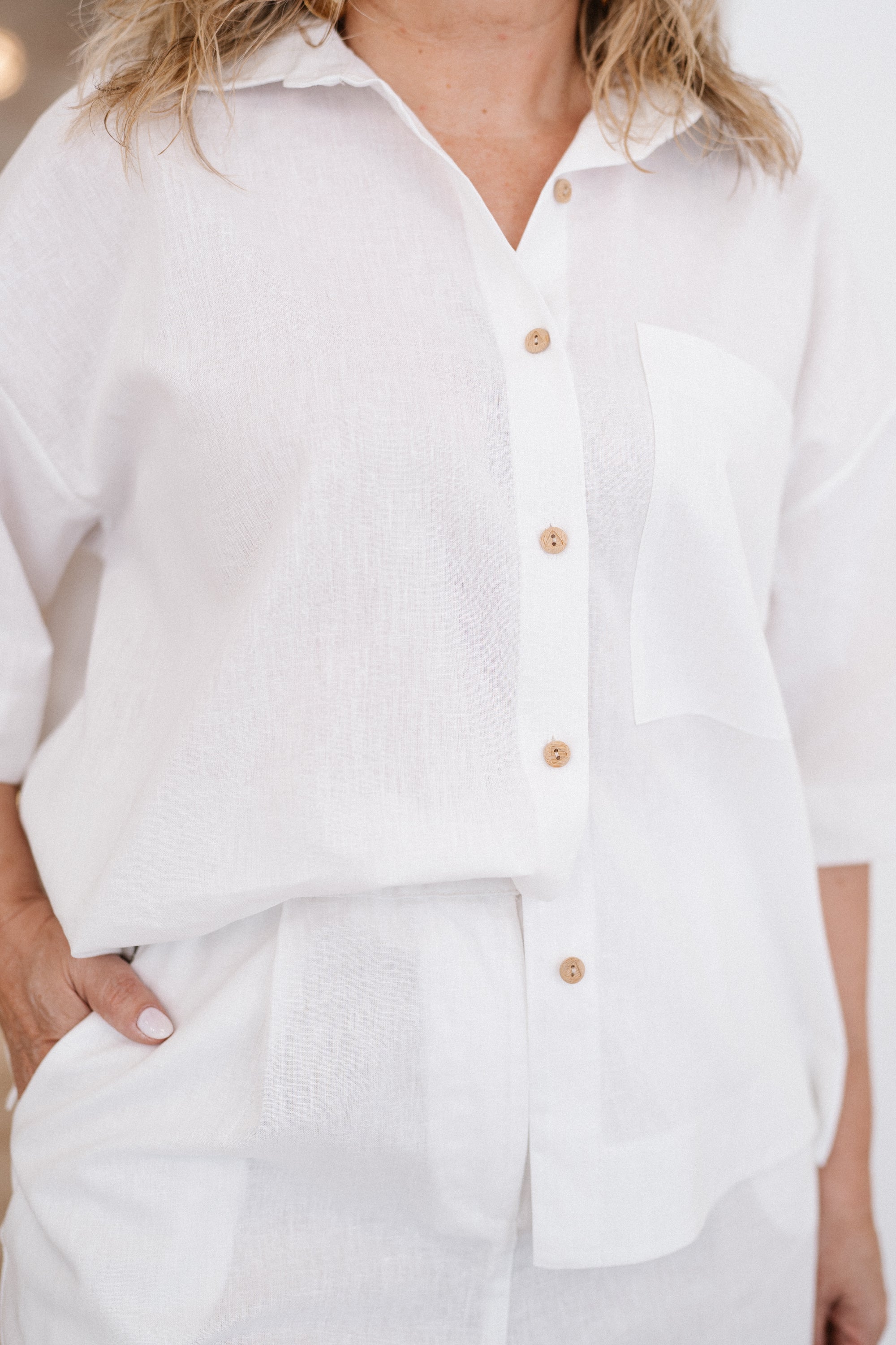 Camisa Linho/Algodão