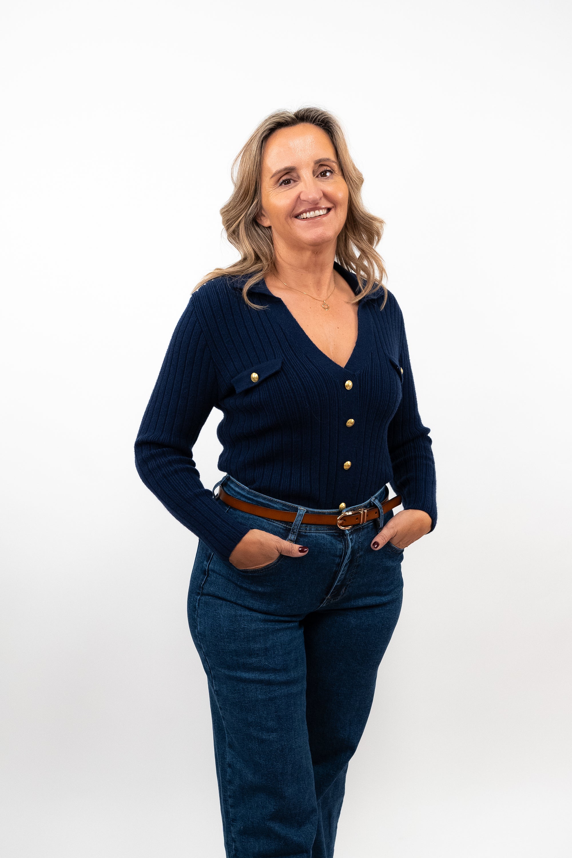 Camisola Com Botões Dourados