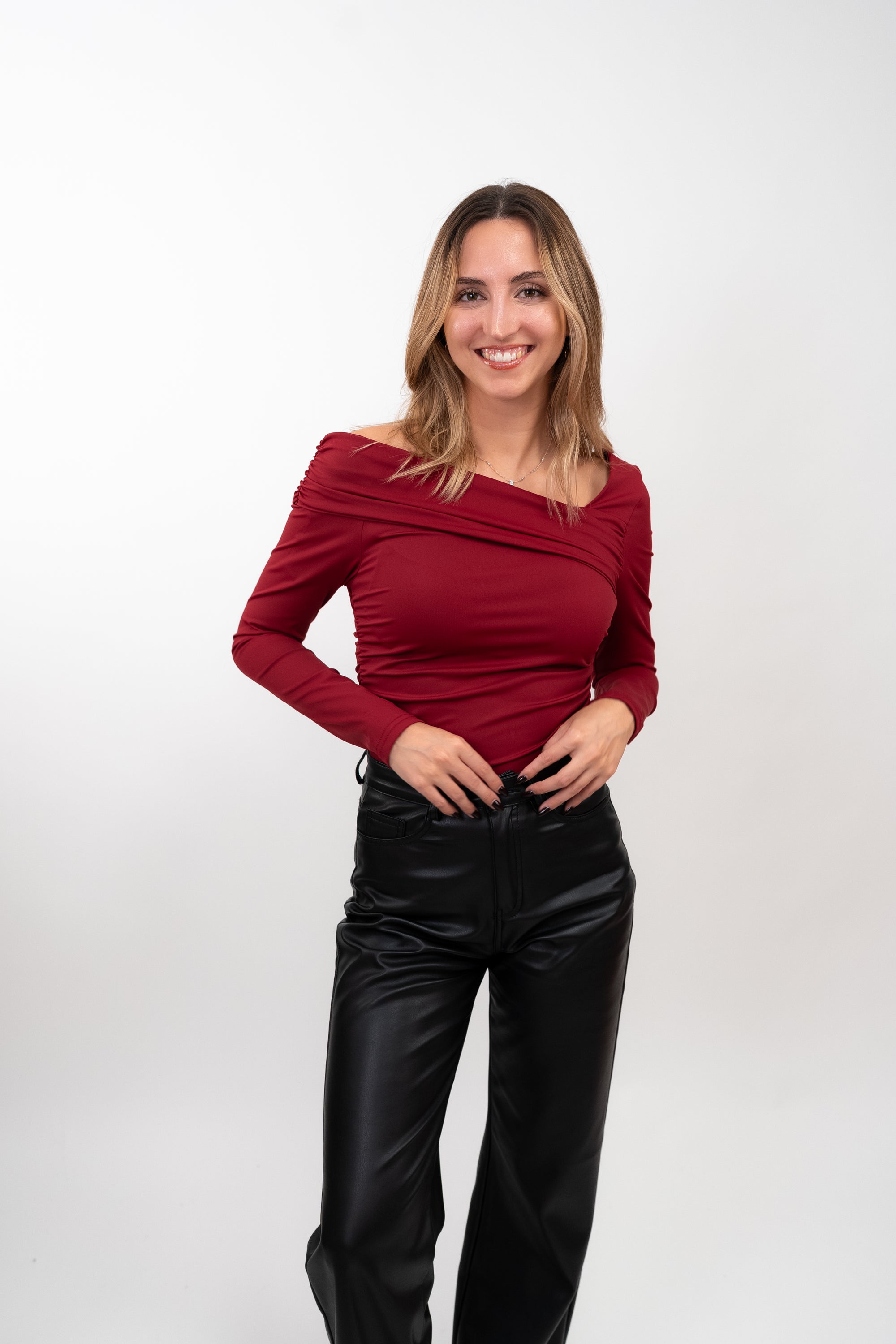 Body de Malha Elástica com Drapeado
