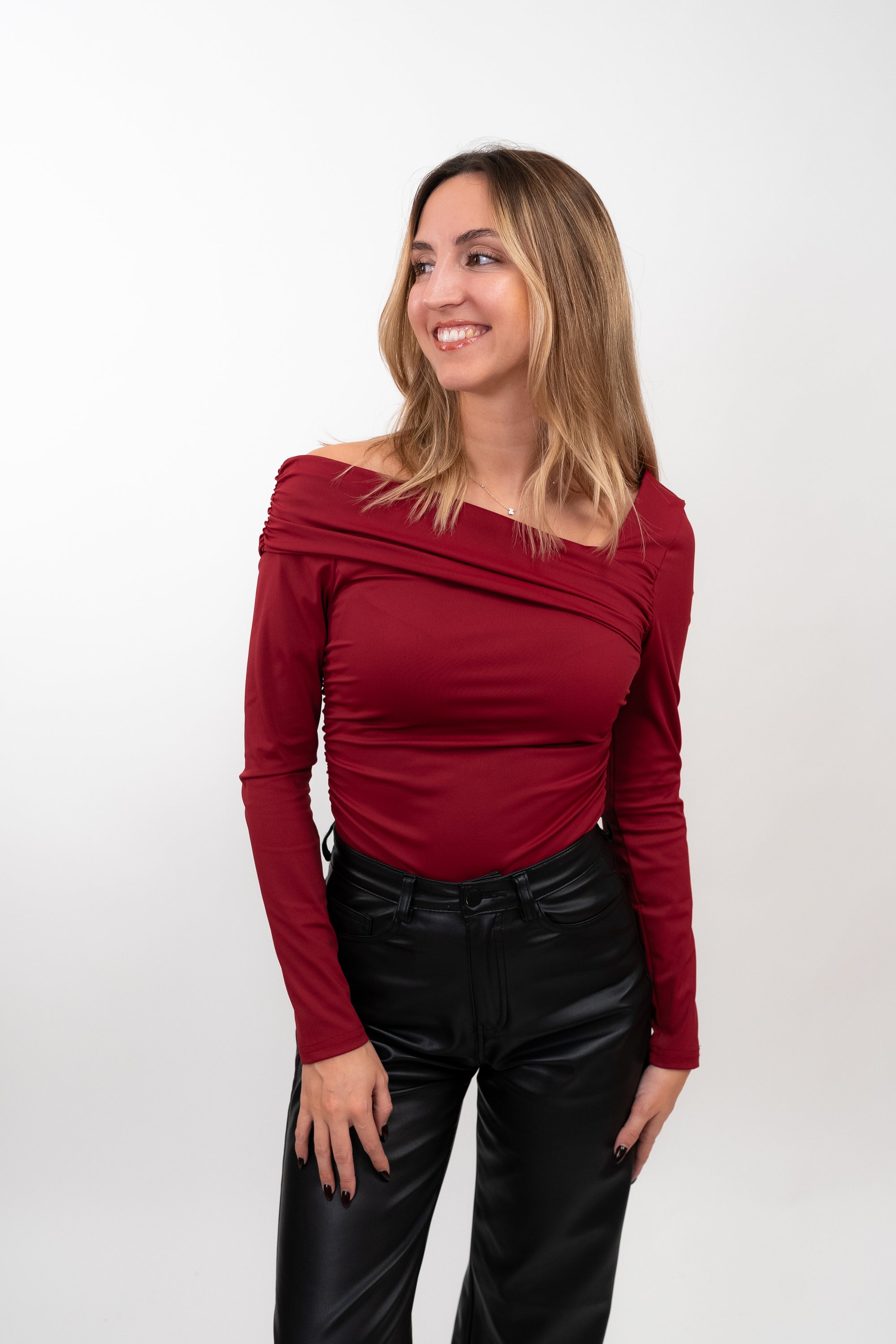 Body de Malha Elástica com Drapeado