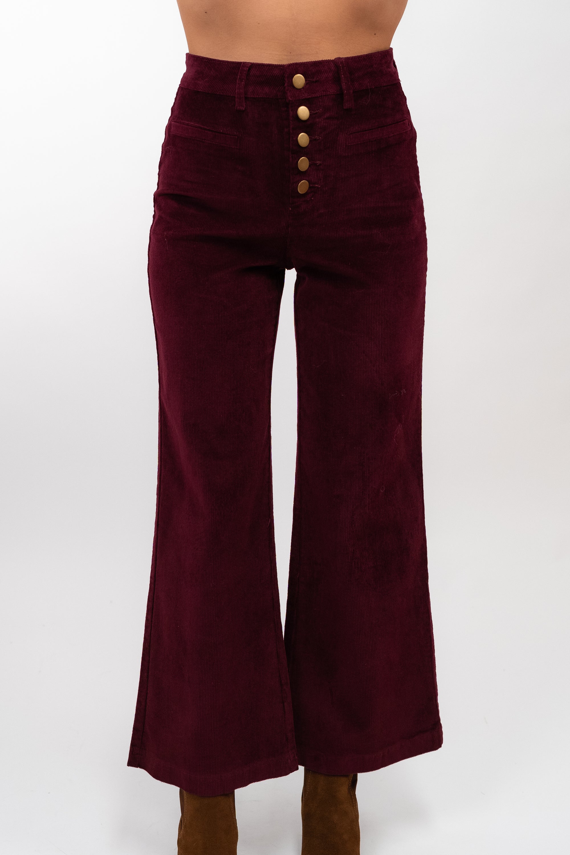 Wide-Cut Corduroy Trousers