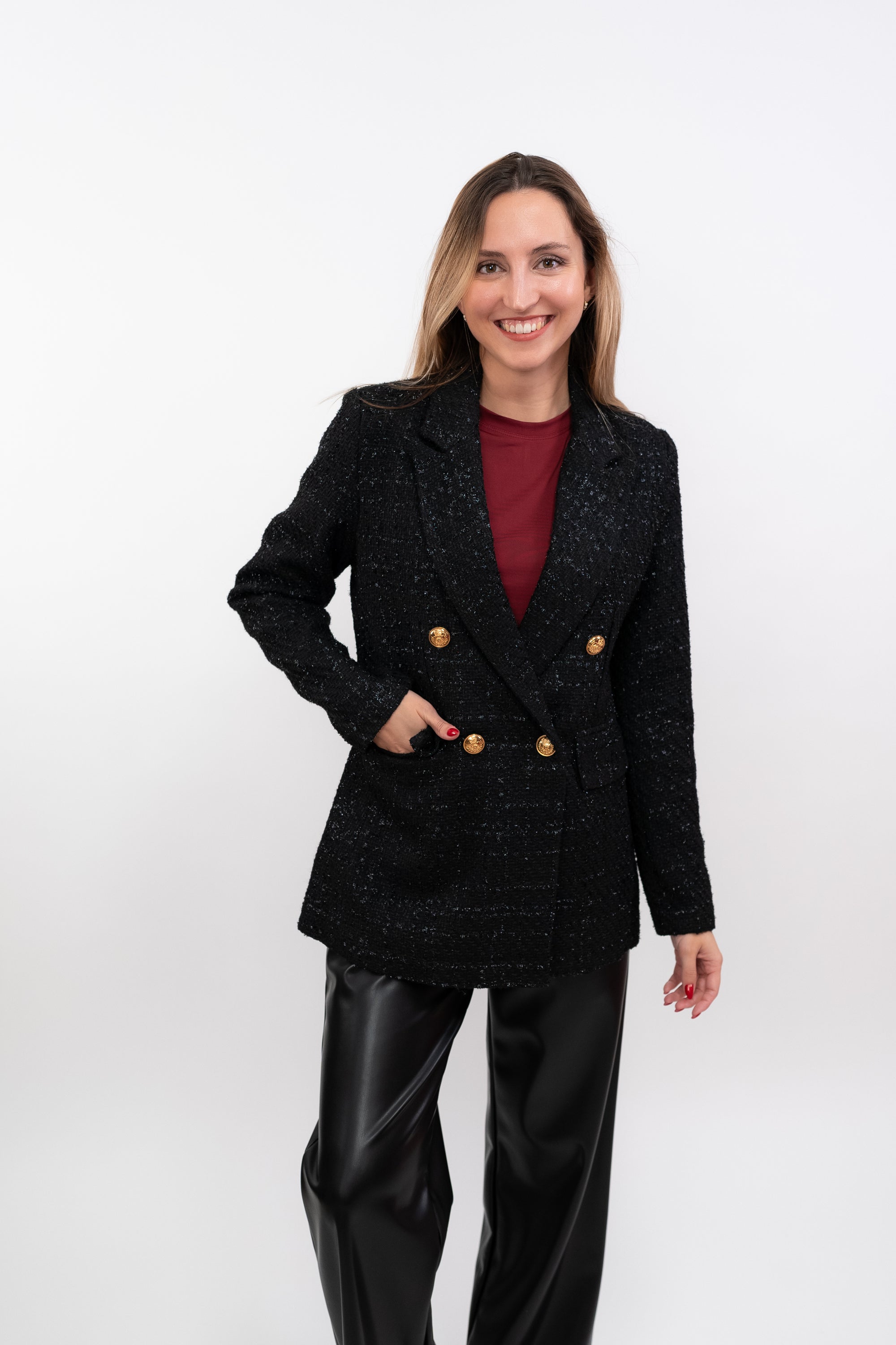 Blazer Tweed com Brilhos