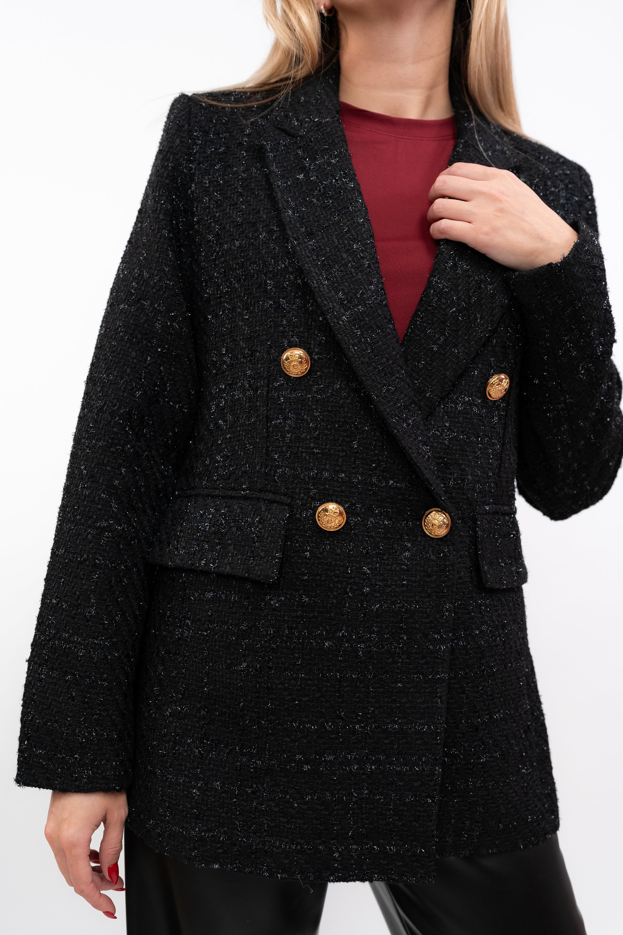 Blazer Tweed com Brilhos
