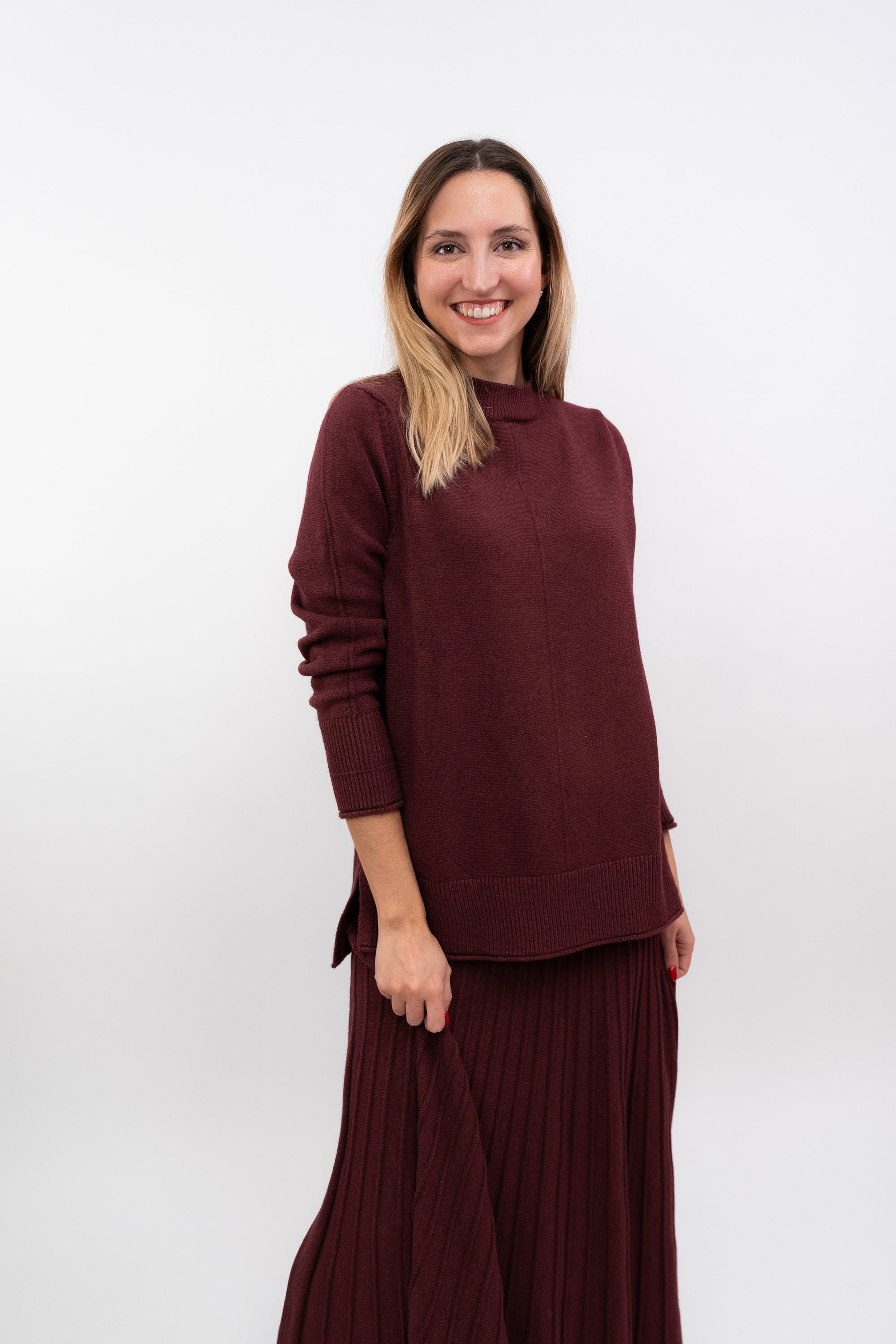 Sweater + Knitted Skirt Set