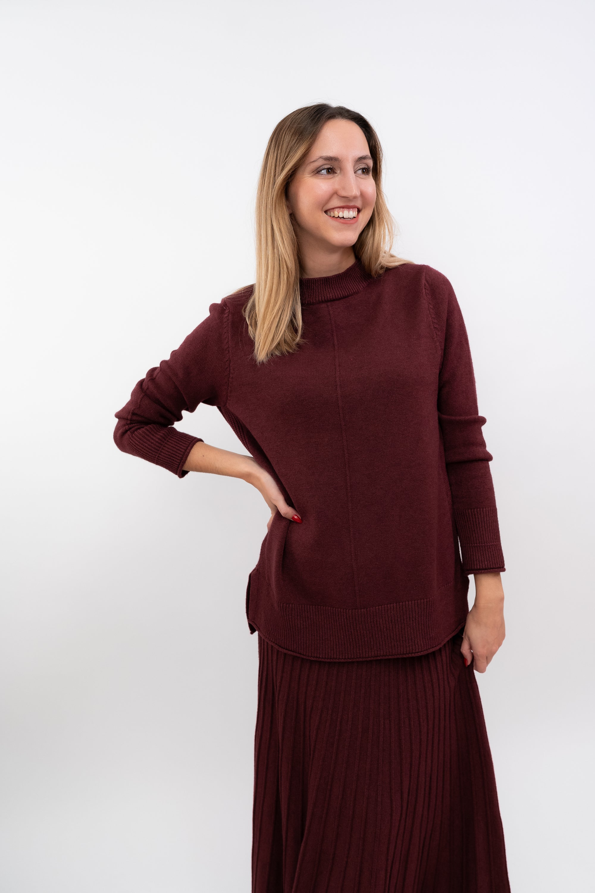 Sweater + Knitted Skirt Set