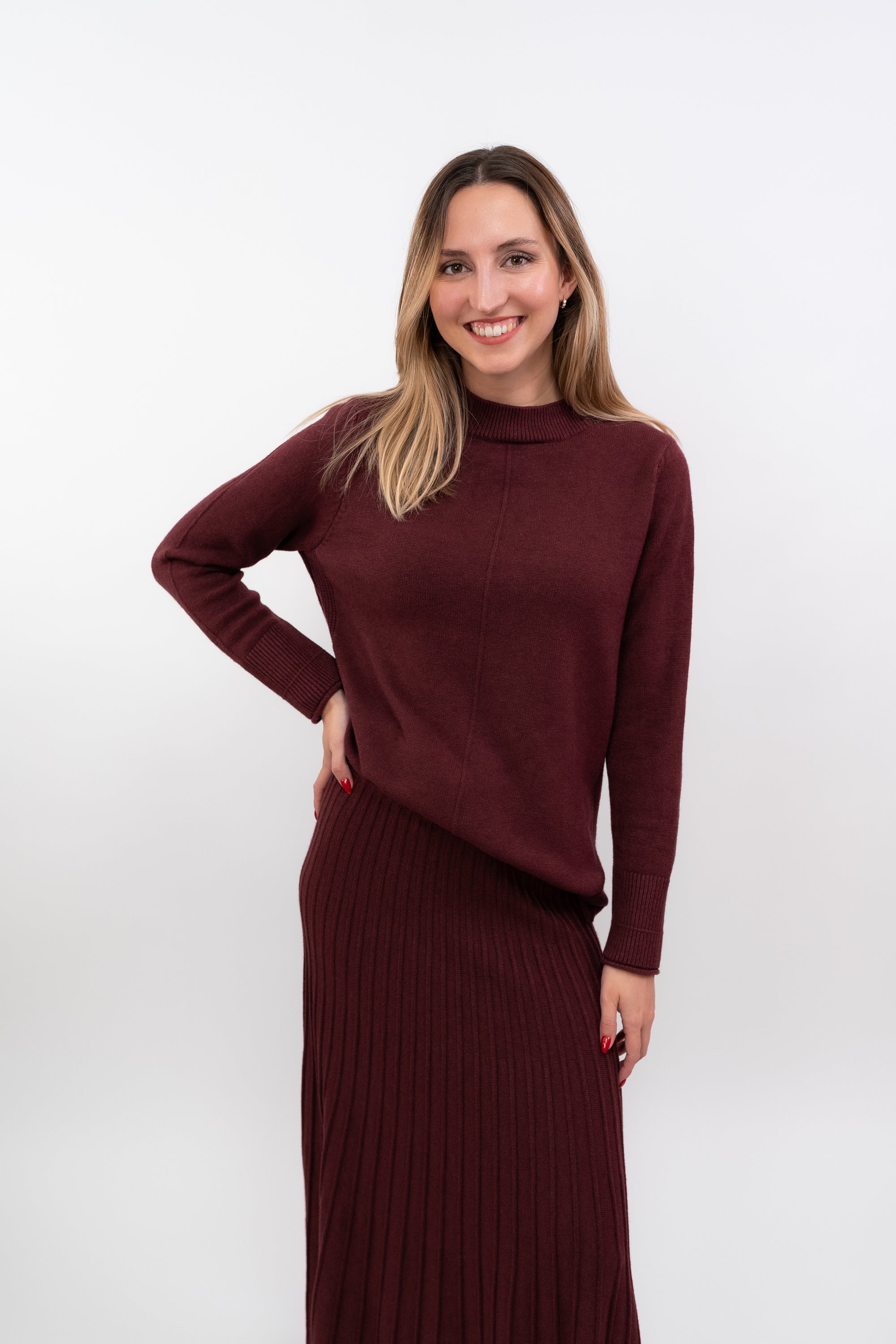 Sweater + Knitted Skirt Set