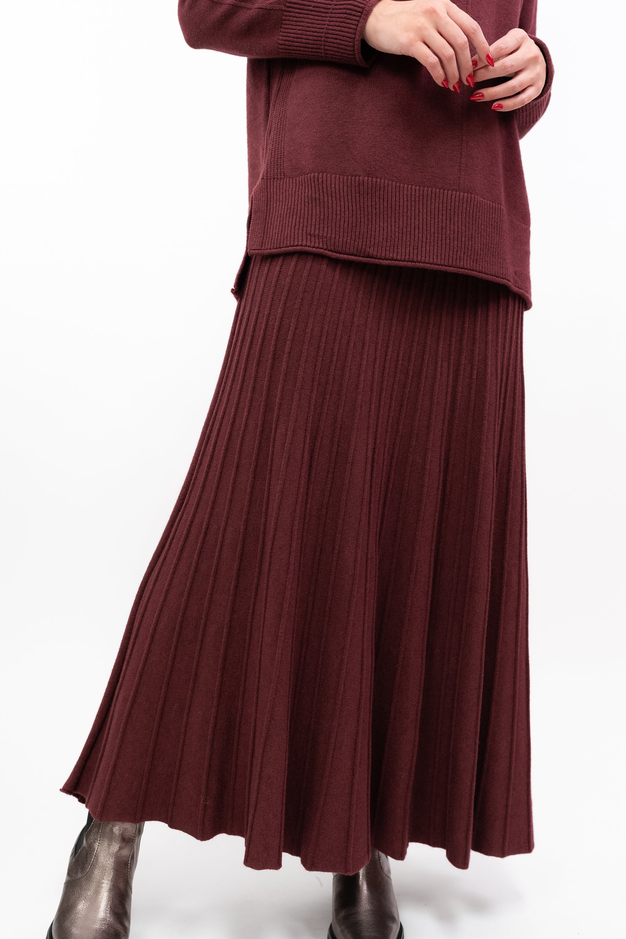 Sweater + Knitted Skirt Set