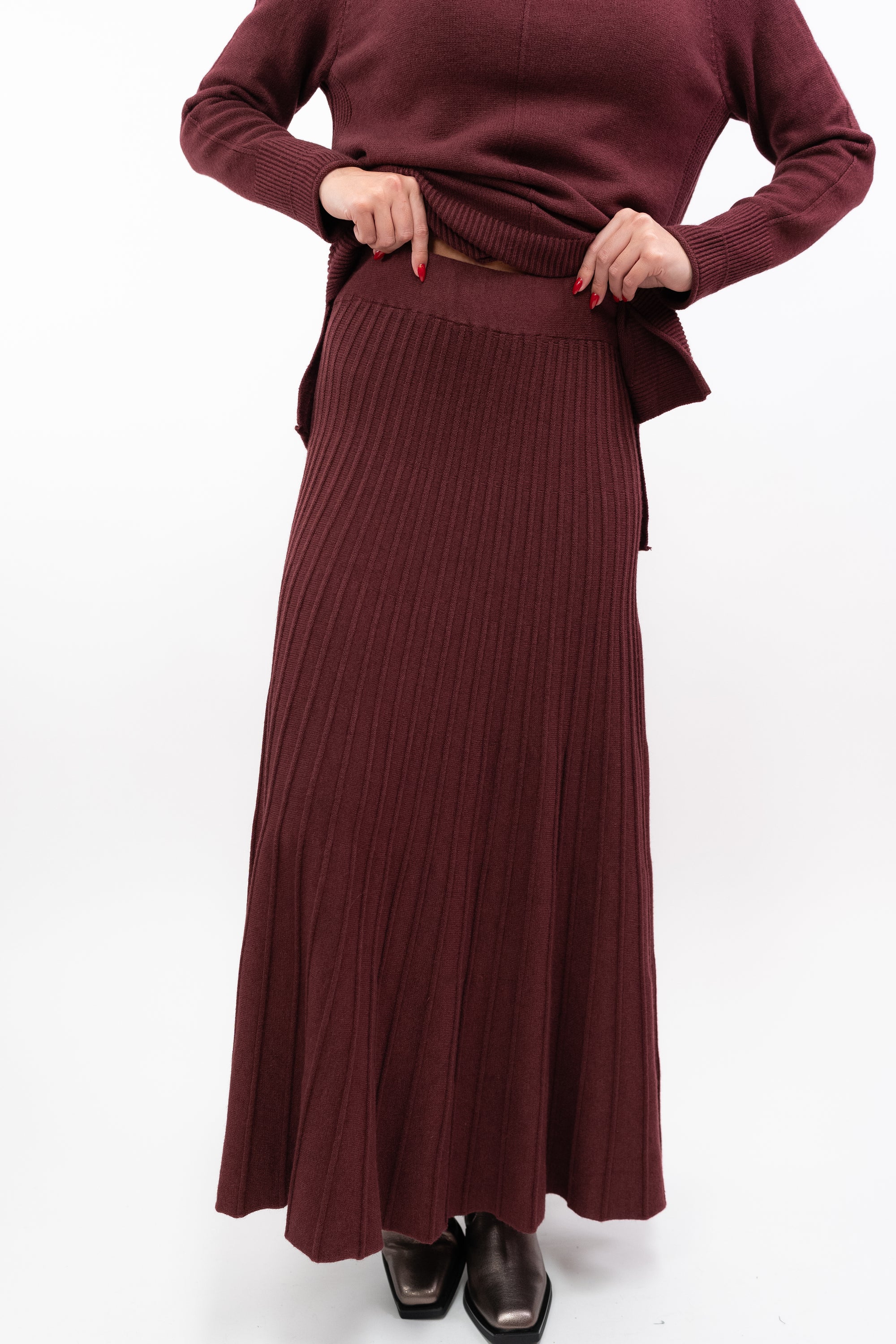 Sweater + Knitted Skirt Set