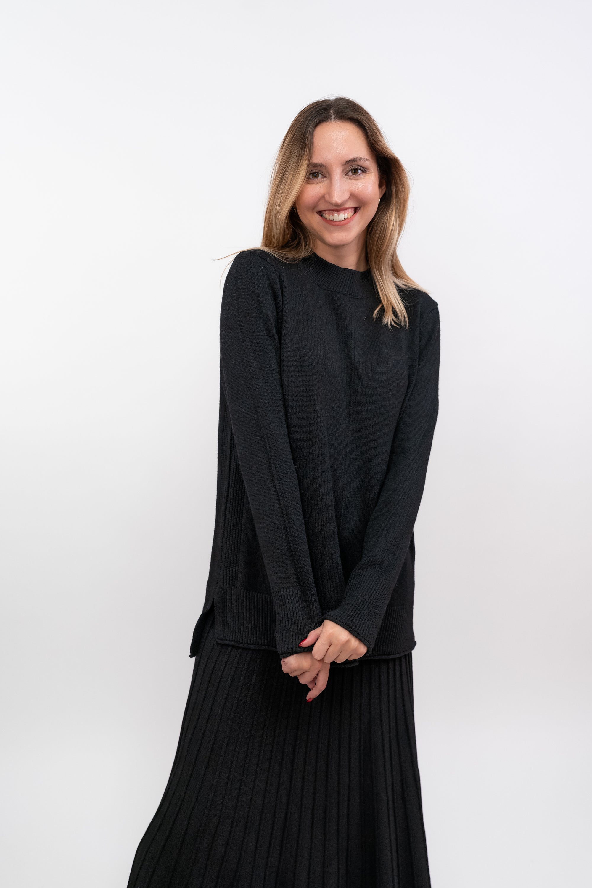 Sweater + Knitted Skirt Set