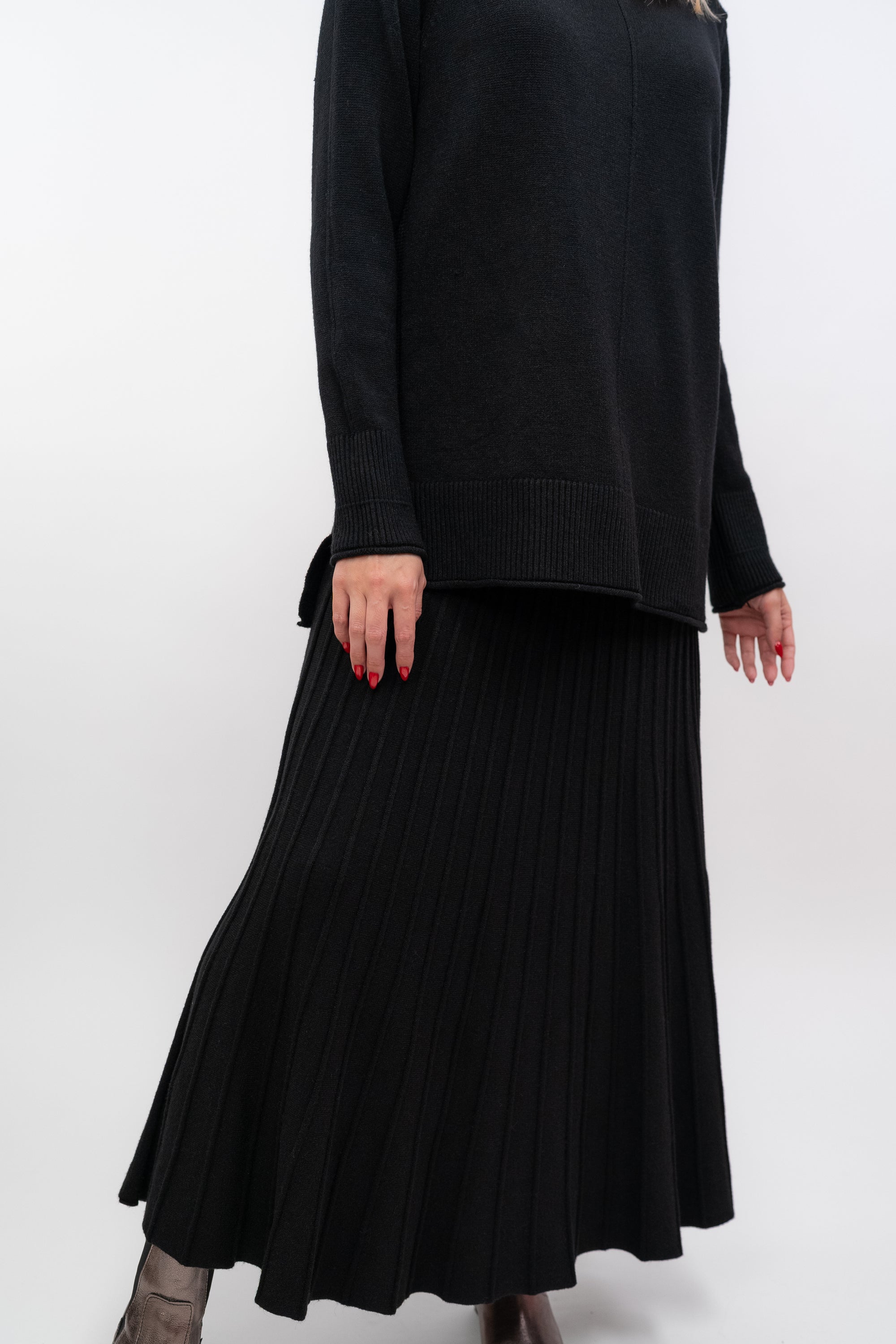 Sweater + Knitted Skirt Set