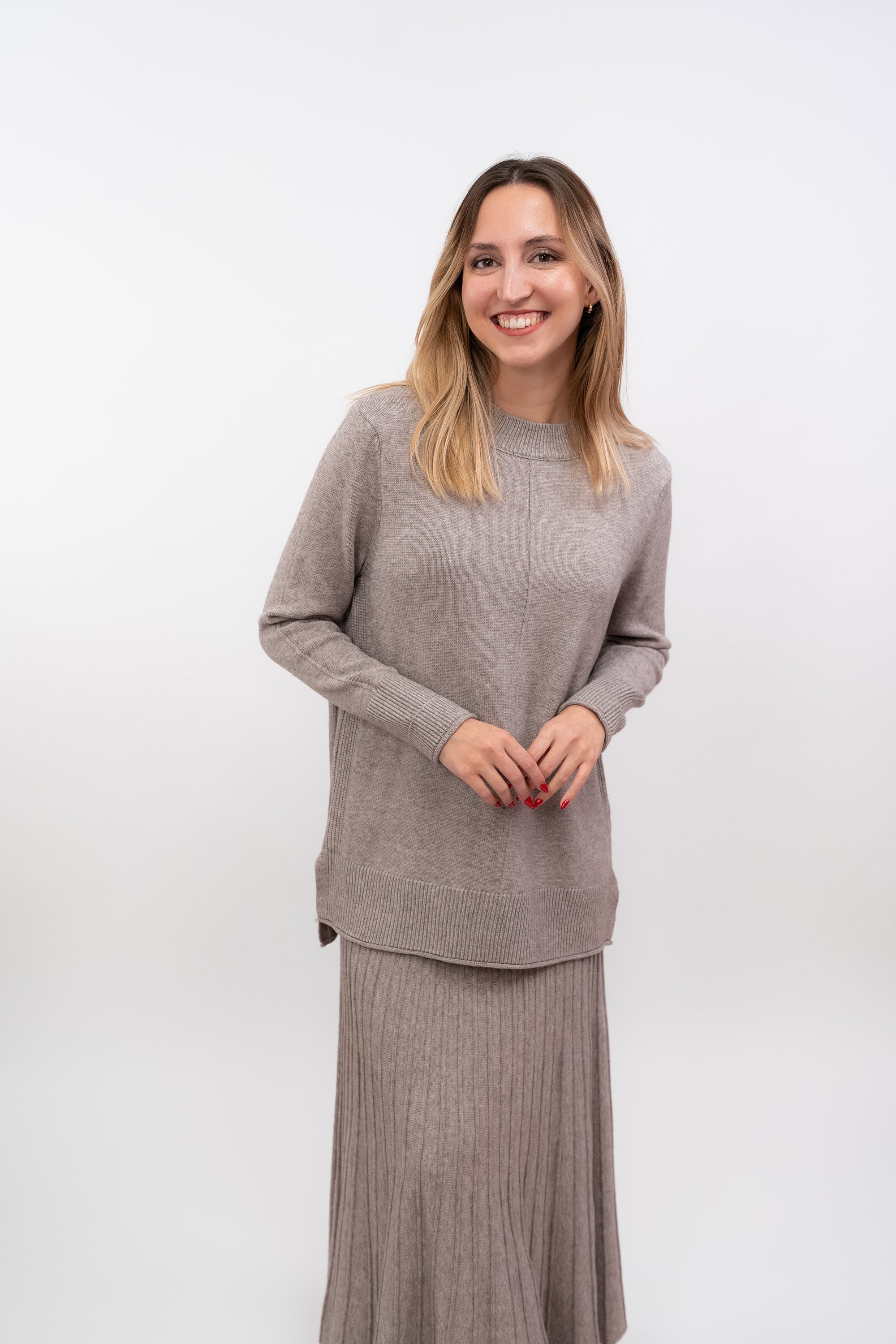 Sweater + Knitted Skirt Set