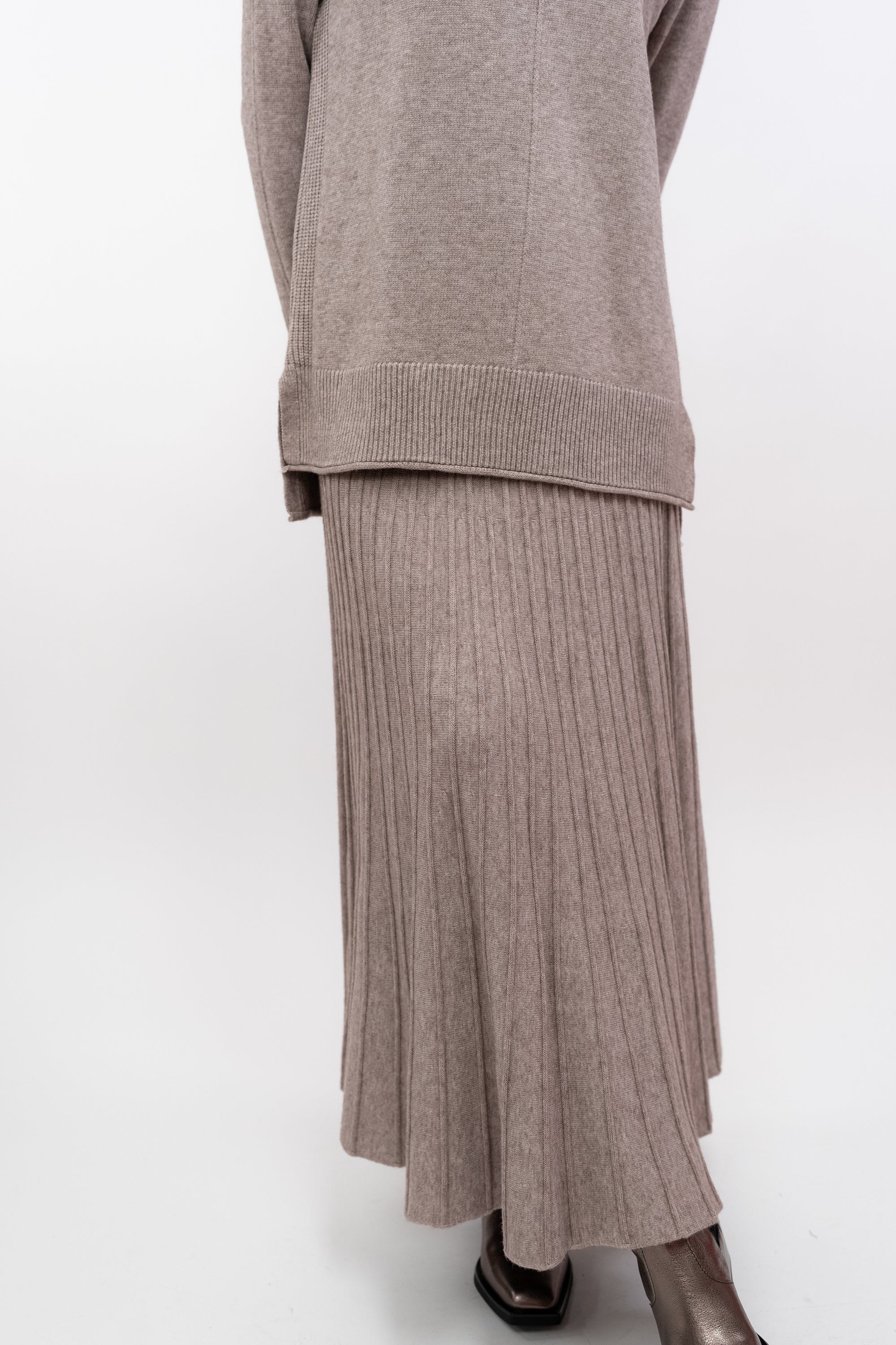 Sweater + Knitted Skirt Set