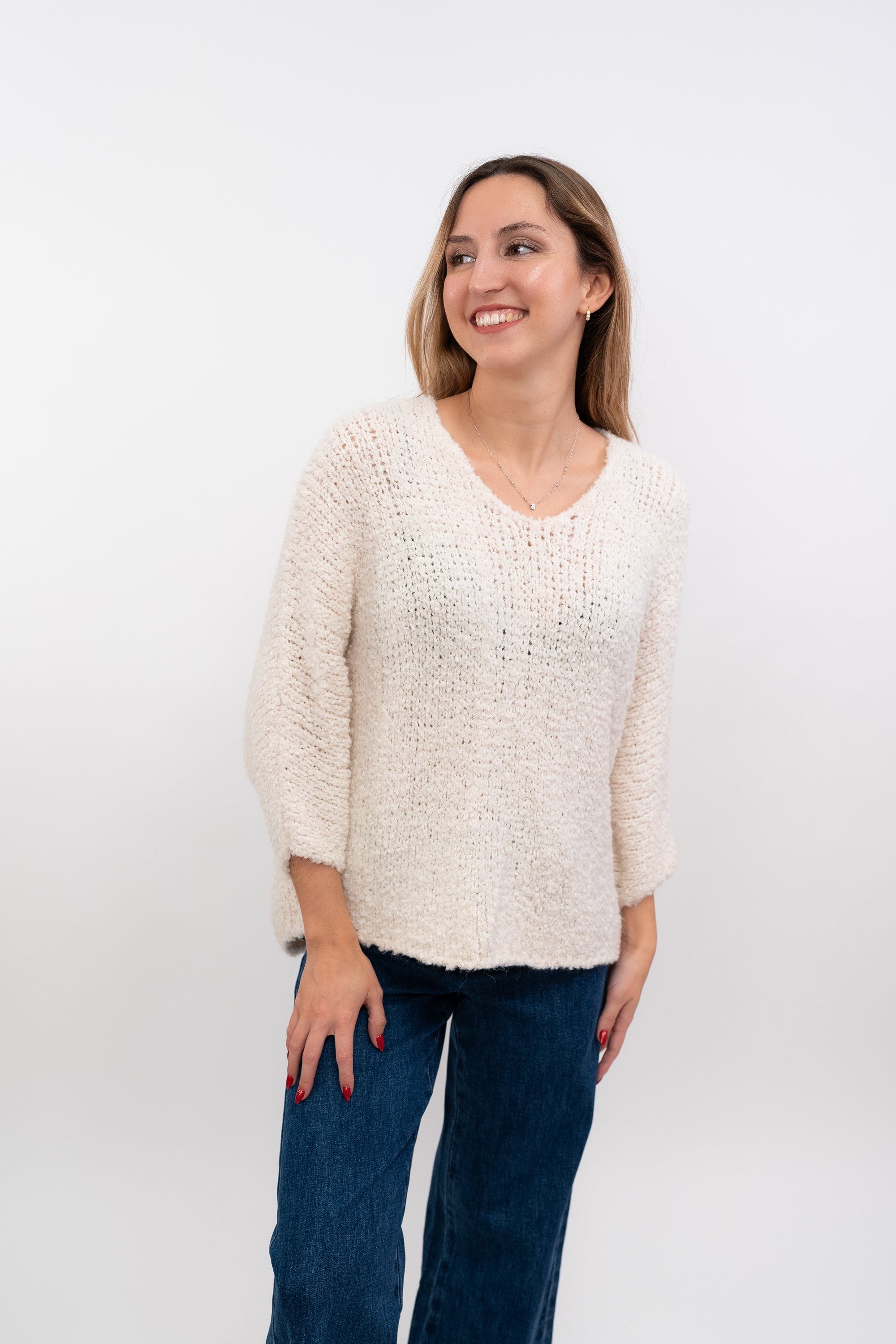 Camisola de Malha Fofa Oversize
