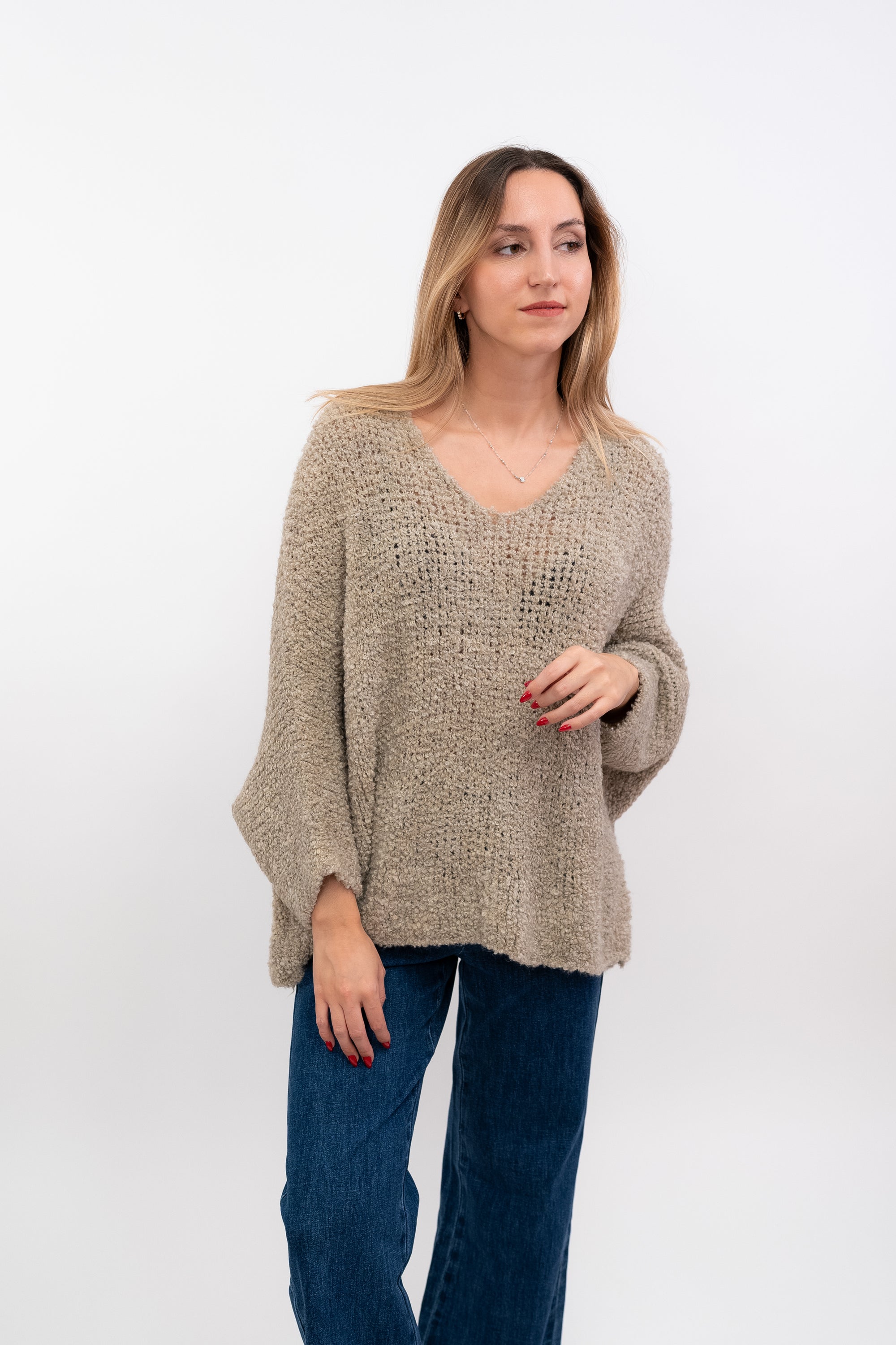 Camisola de Malha Fofa Oversize