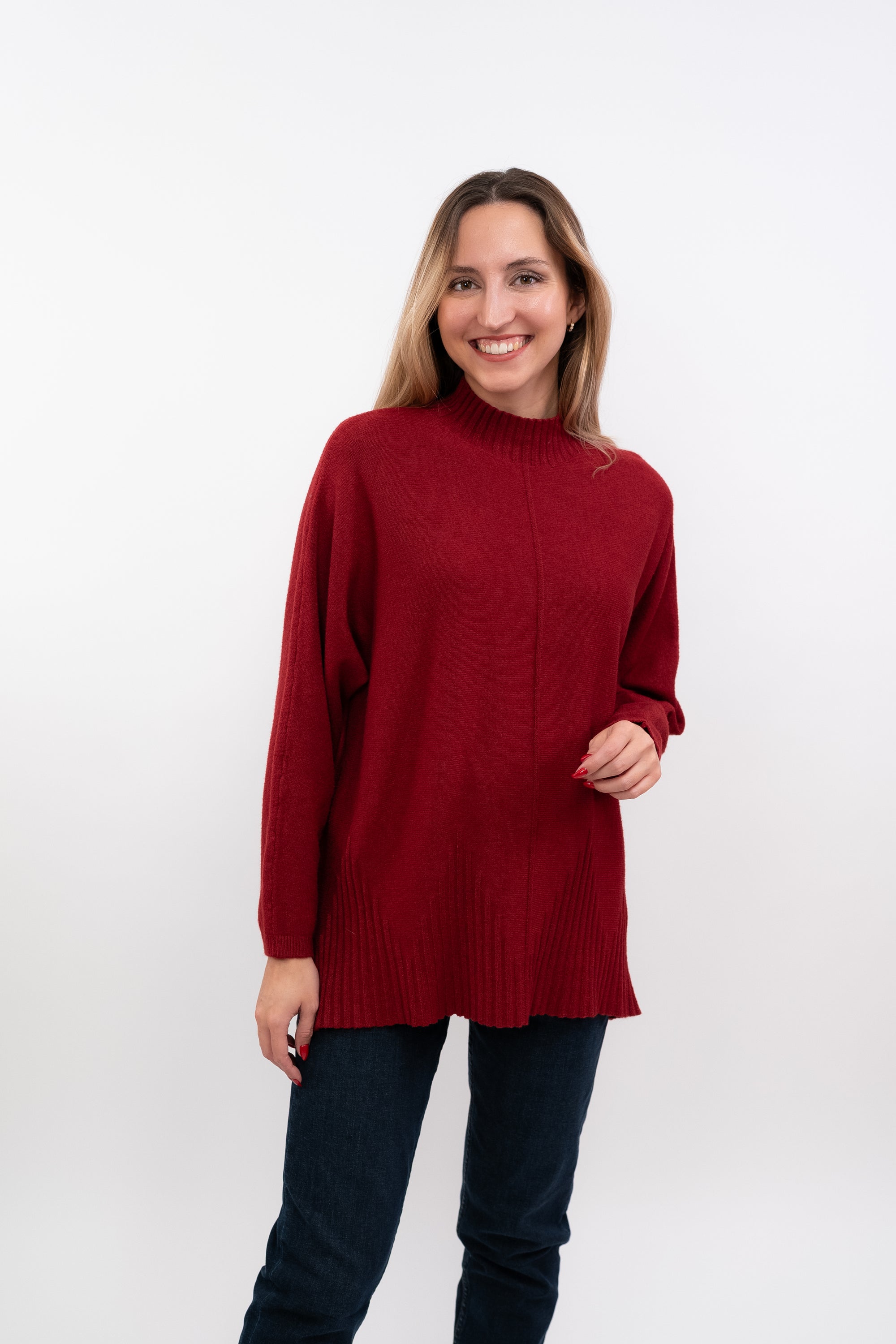 Camisola de Malha com Meia Gola