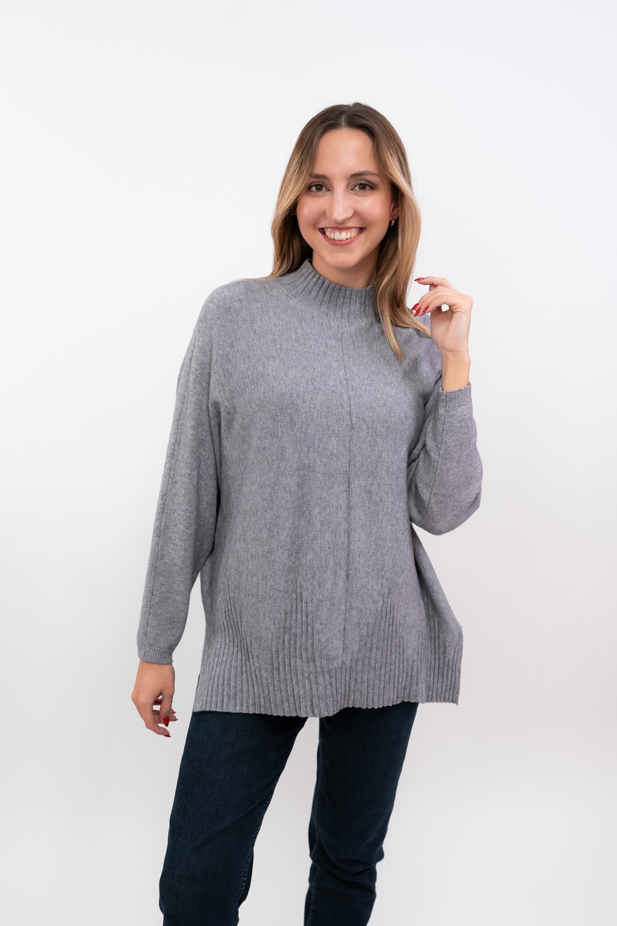 Camisola de Malha com Meia Gola