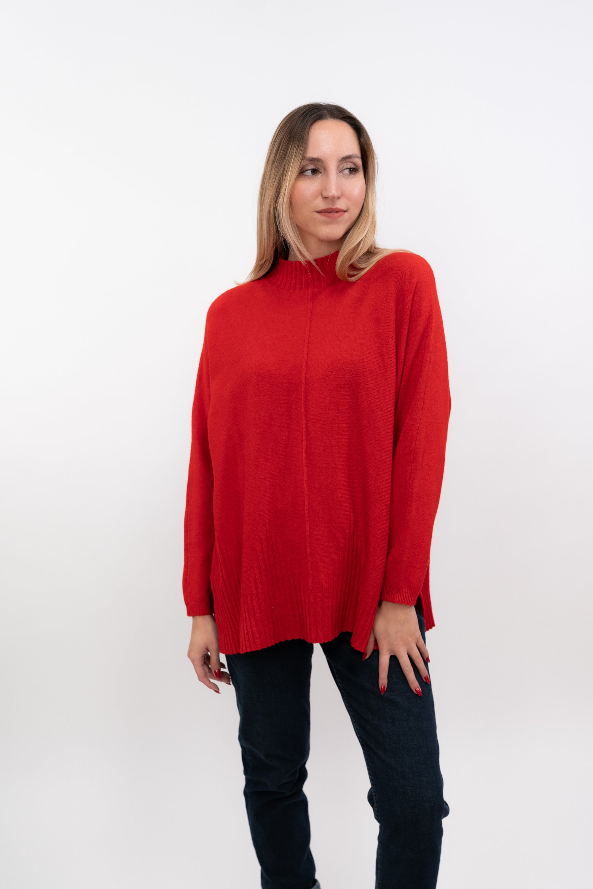 Camisola de Malha com Meia Gola