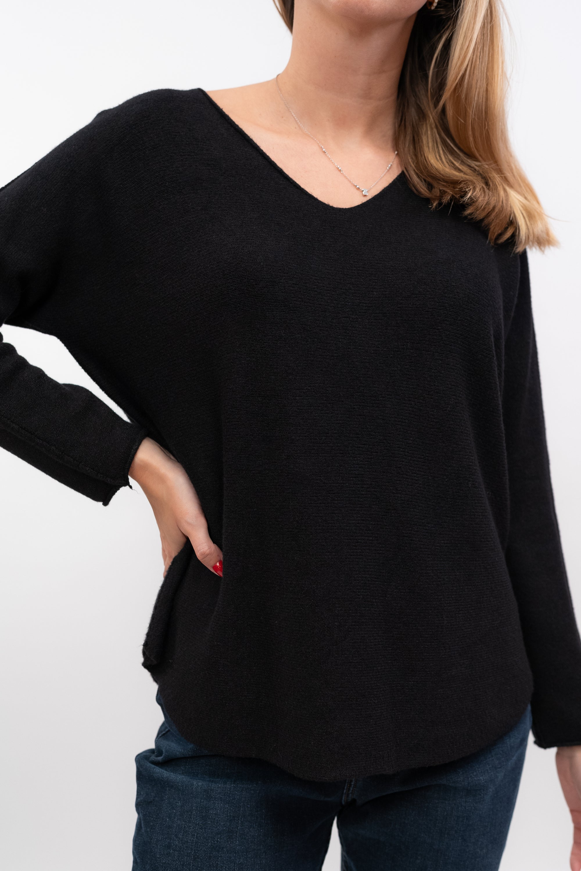 Camisola de Malha Decote em V