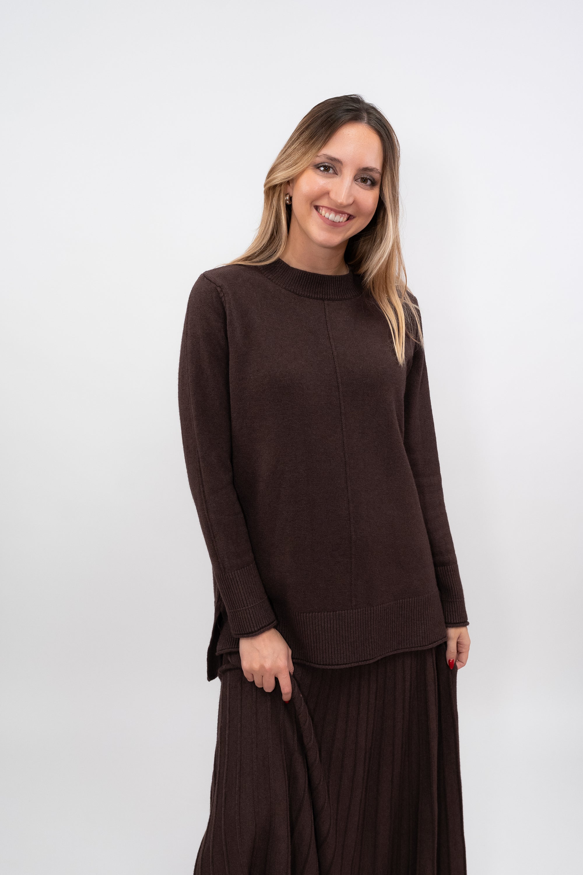 Sweater + Knitted Skirt Set