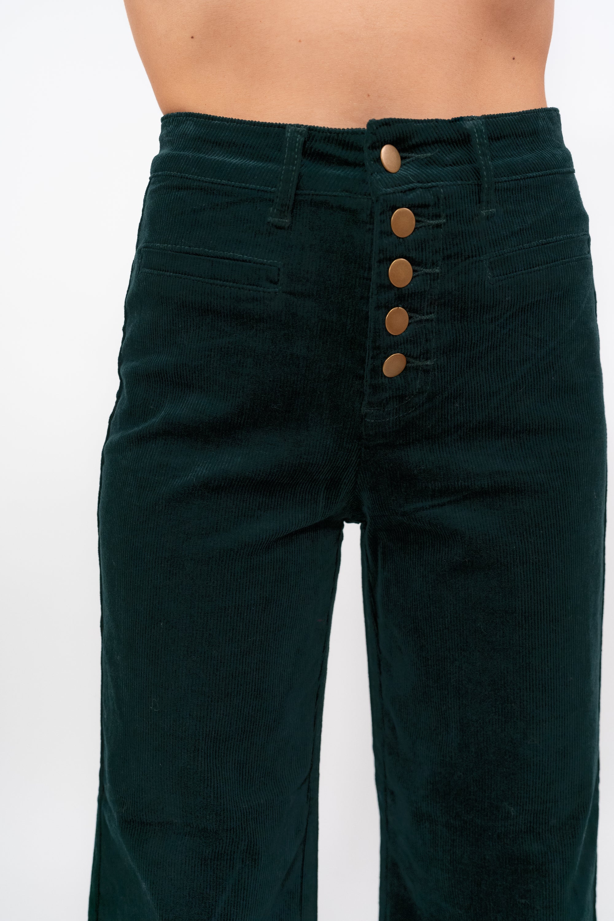 Wide-Cut Corduroy Trousers