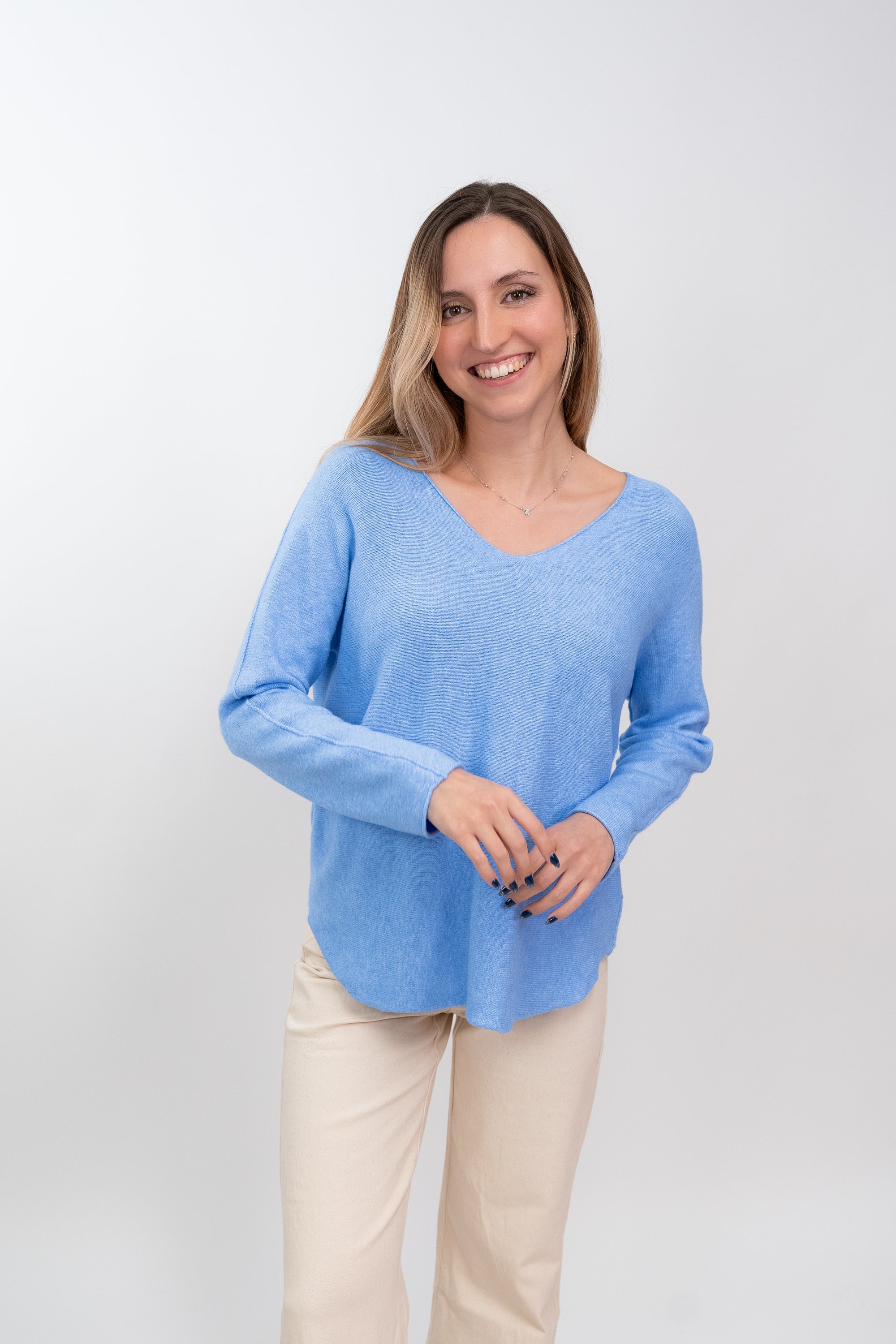 Camisola de Malha Decote em V