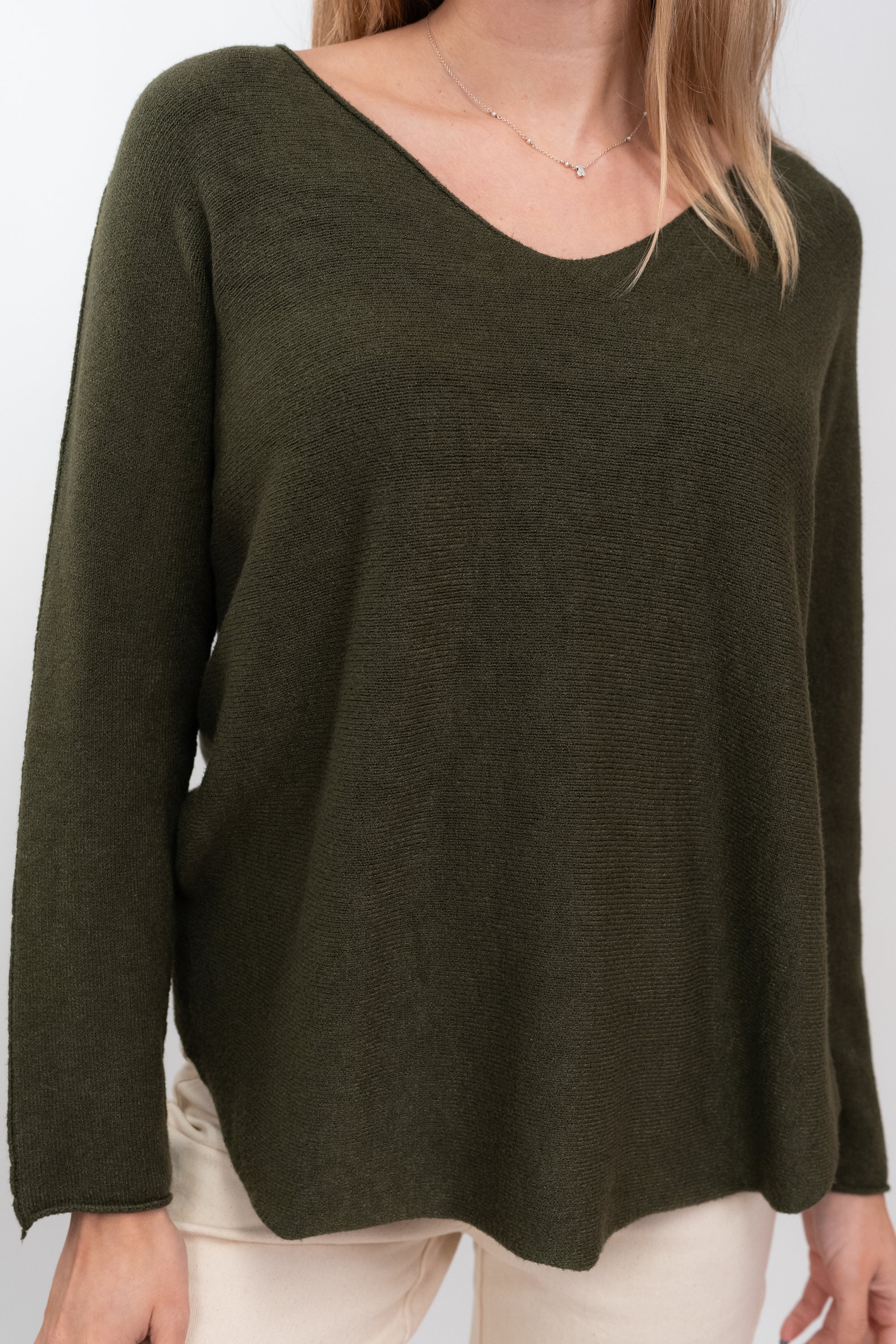 Camisola de Malha Decote em V