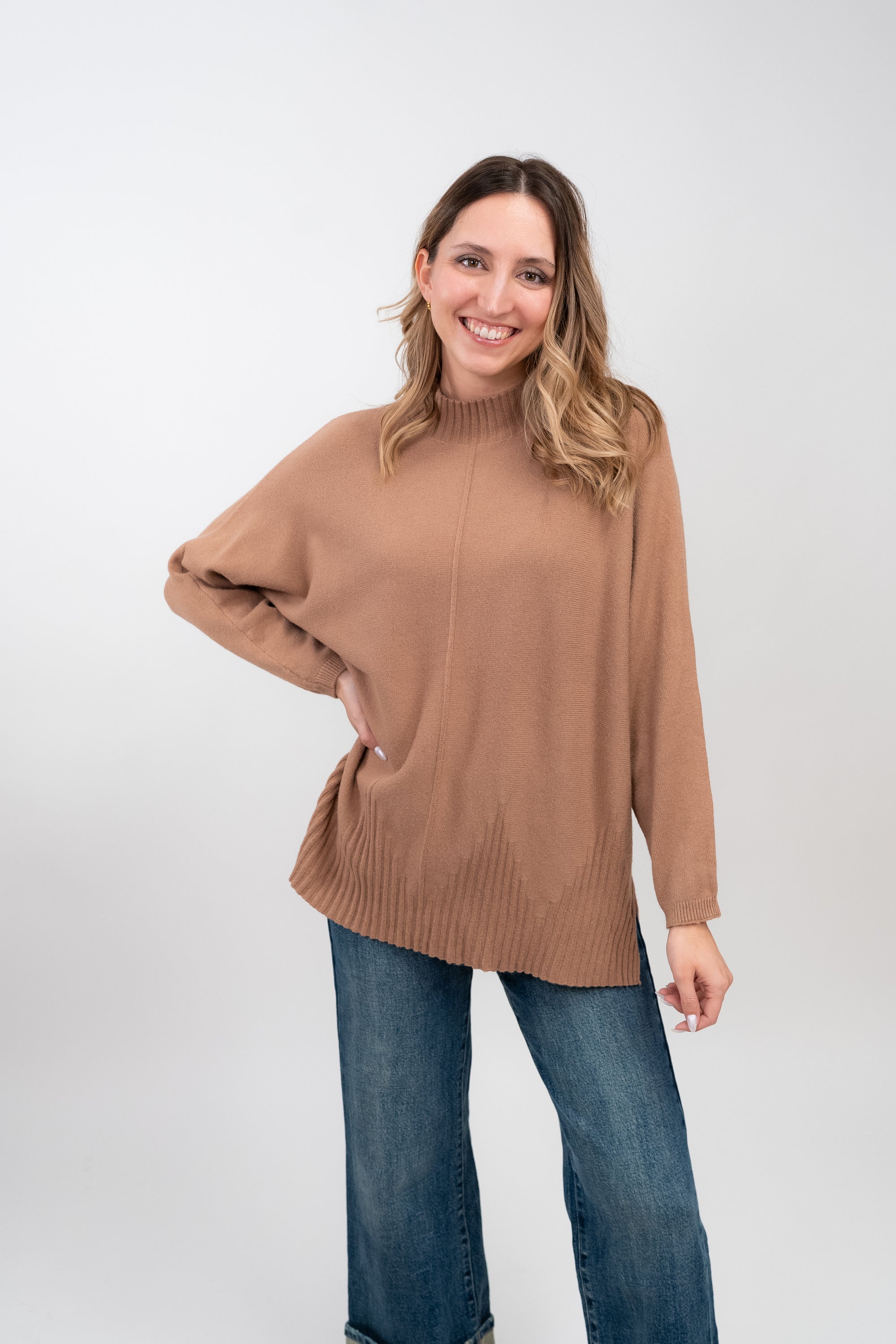 Camisola de Malha com Meia Gola