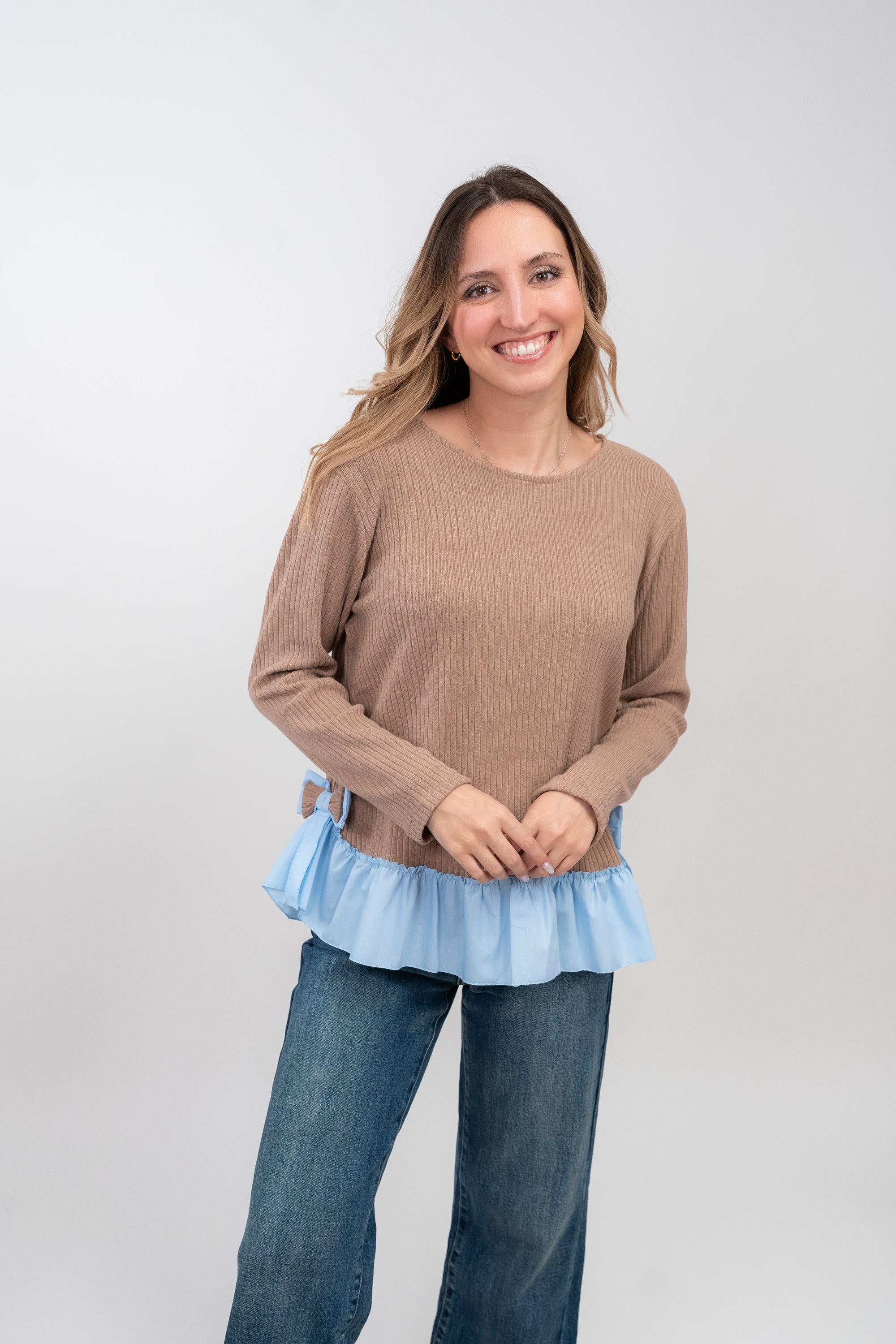 Camisola de Malha com Folho