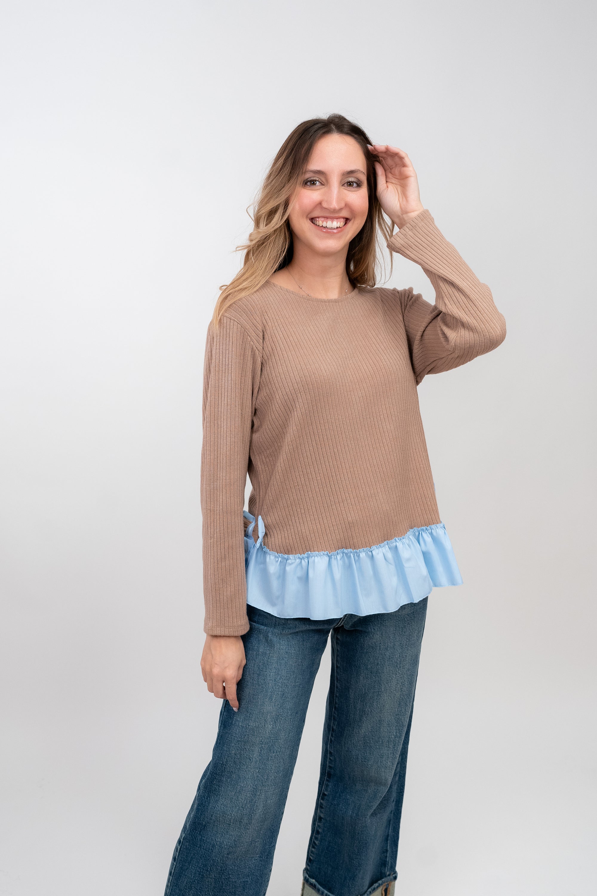 Camisola de Malha com Folho