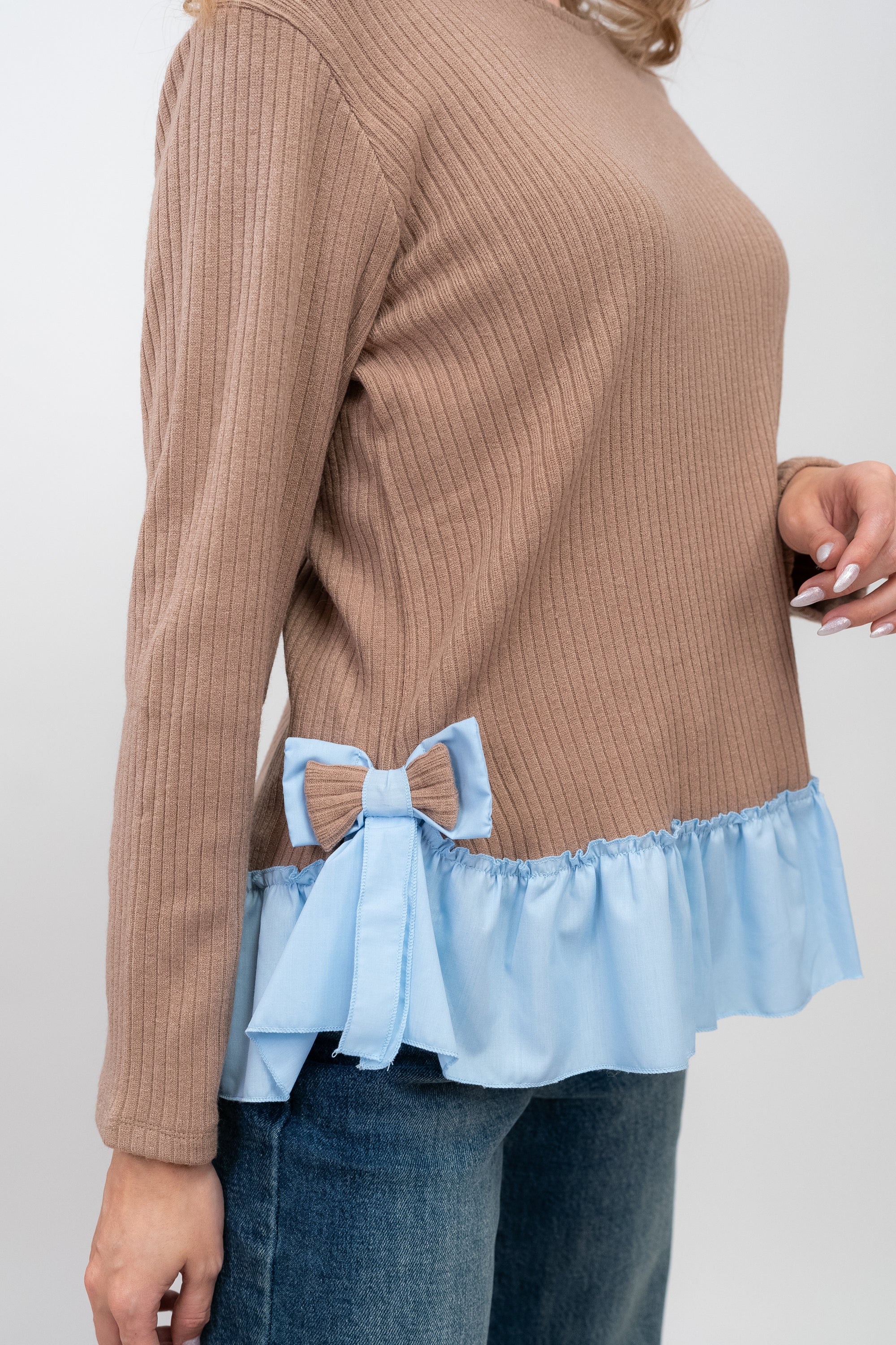 Camisola de Malha com Folho