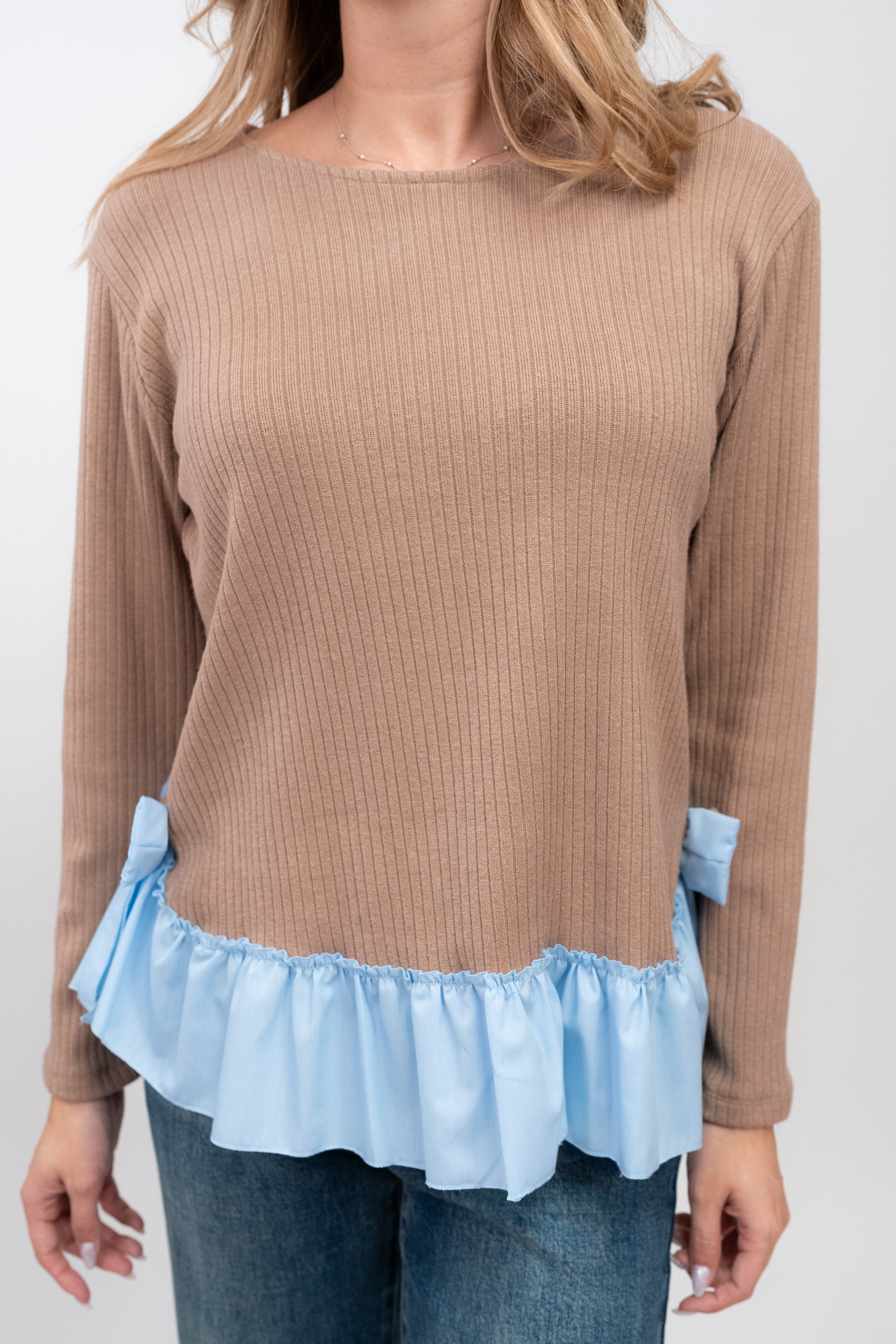 Camisola de Malha com Folho