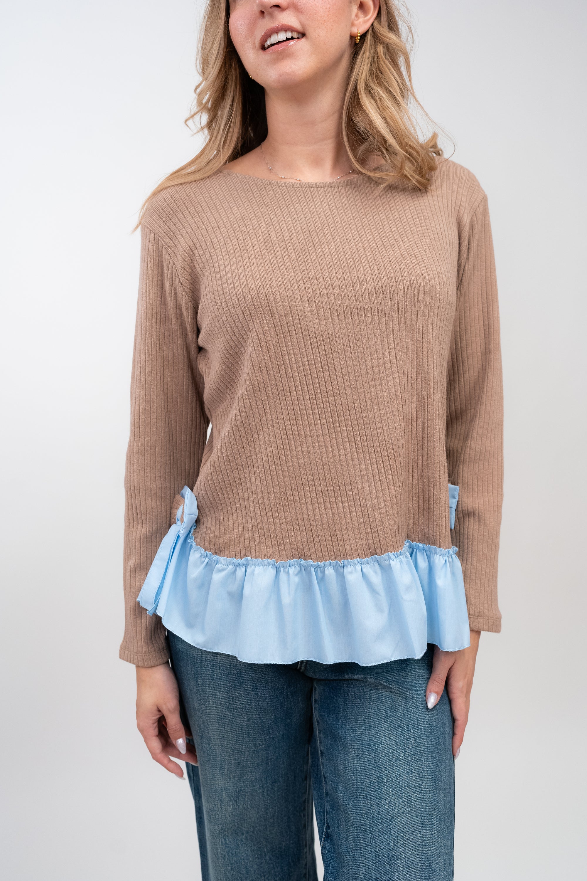 Camisola de Malha com Folho