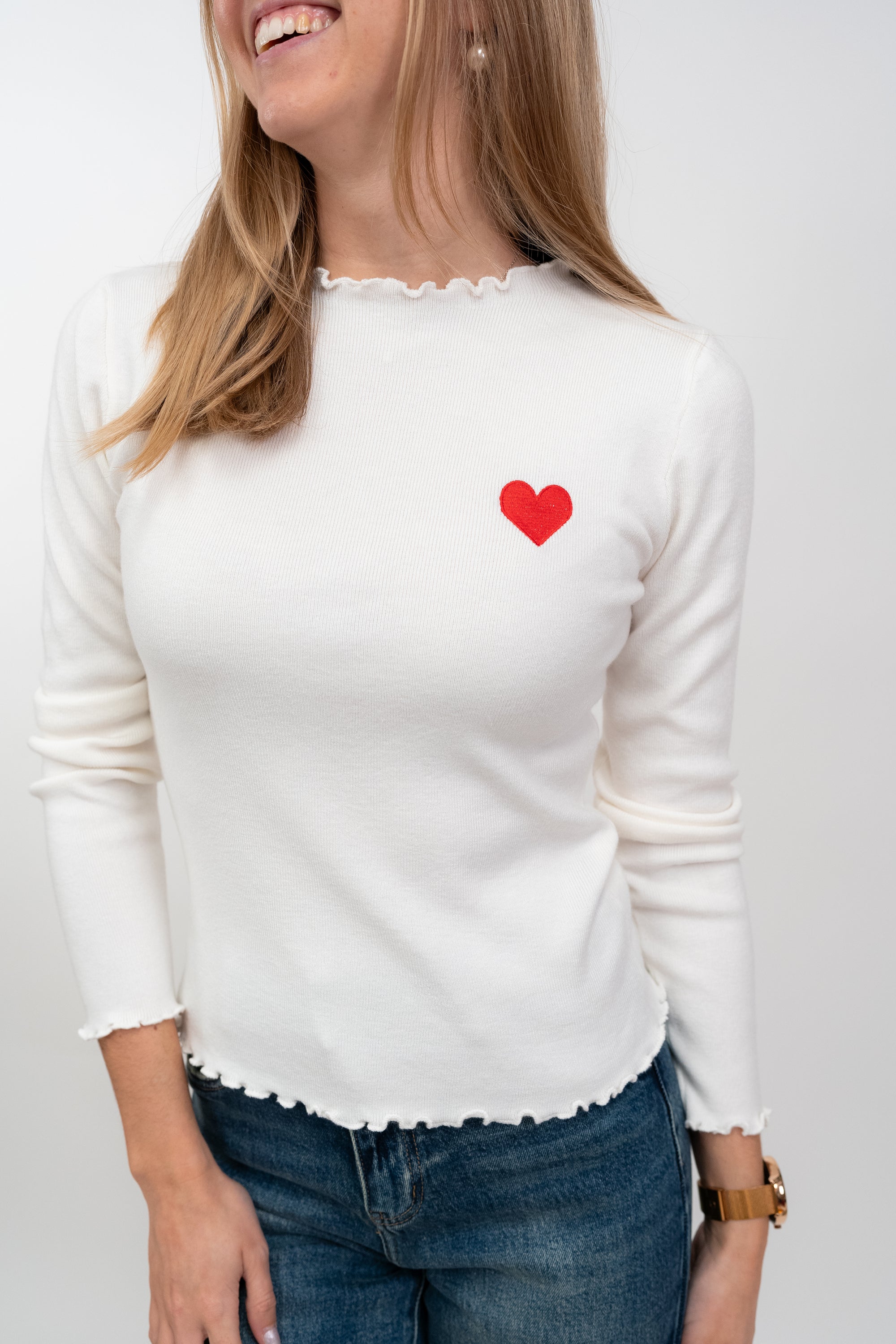 Knitted Sweater with Heart