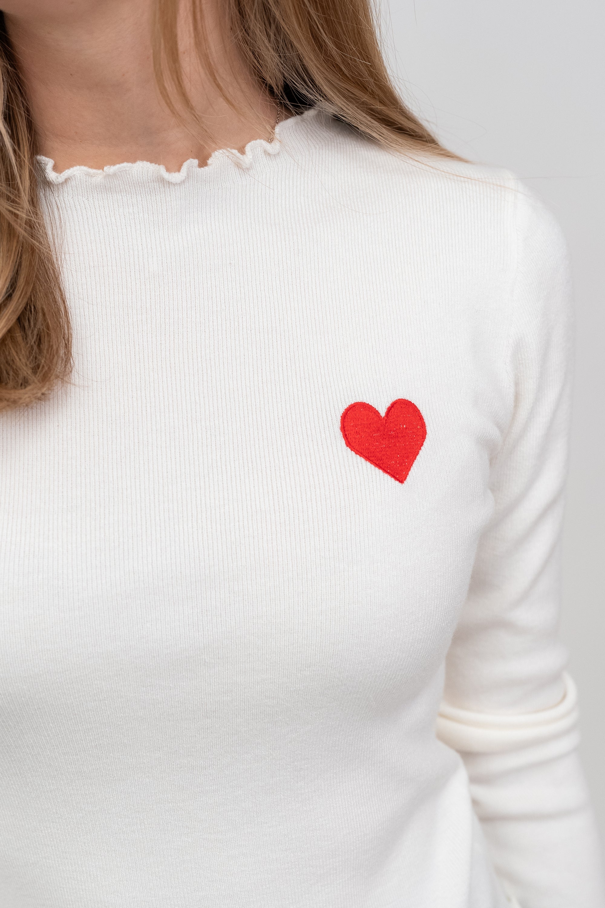 Knitted Sweater with Heart