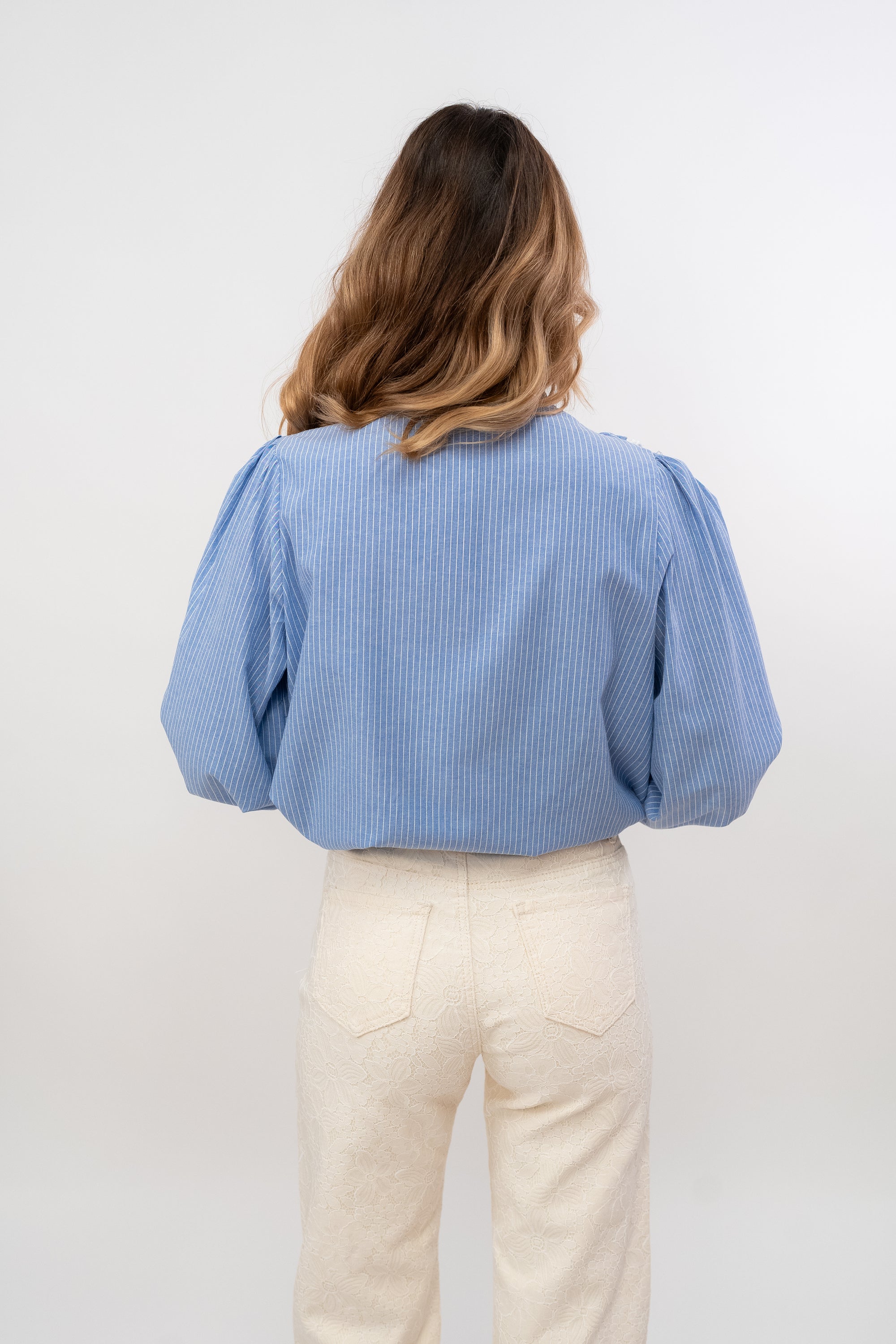 Striped and Embroidered Shirt
