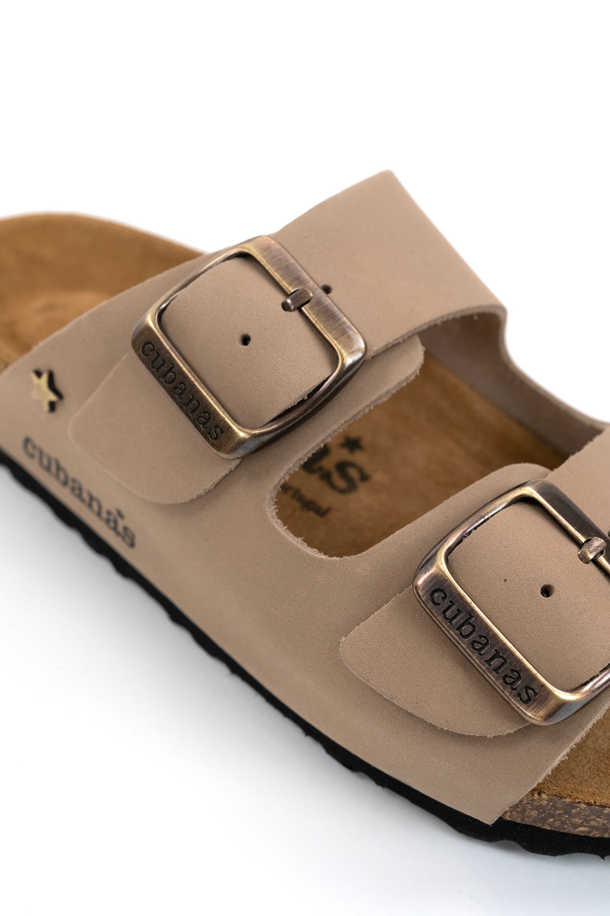 Amalia-Sandalia de Piel con Dos Tiras